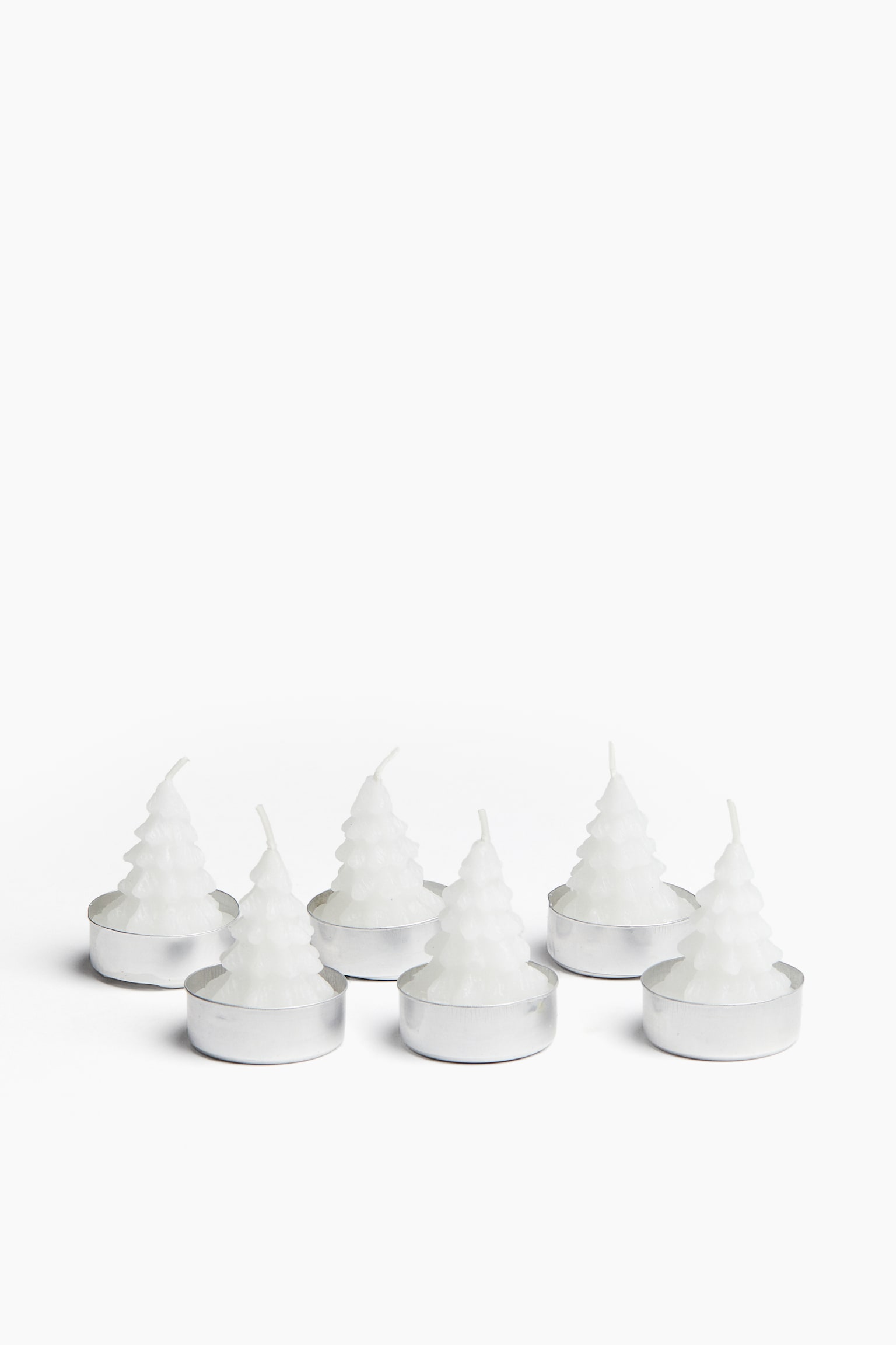 6-pack tree-shaped tealights - White/Fir trees - 1