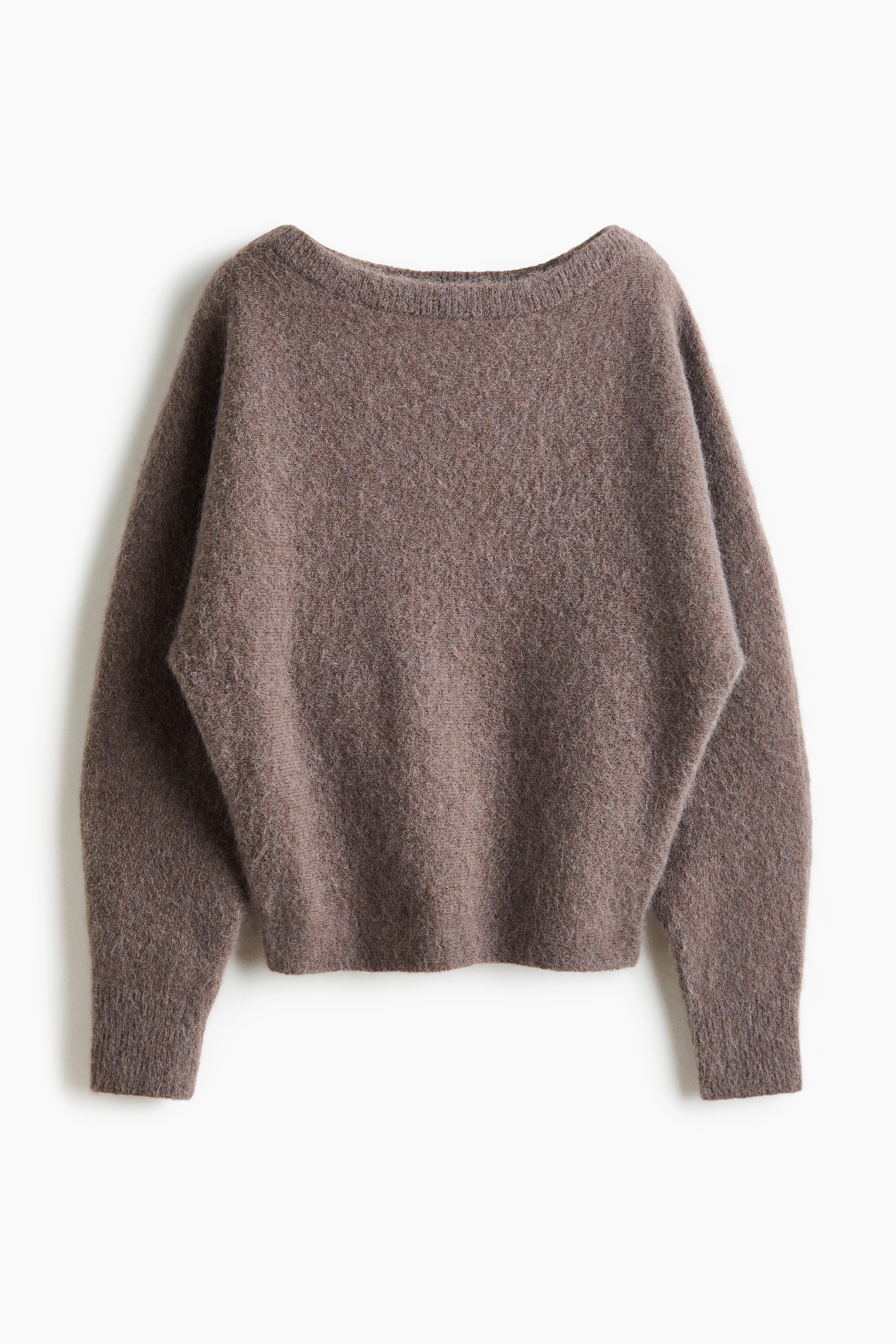 Brushed boat-neck jumper