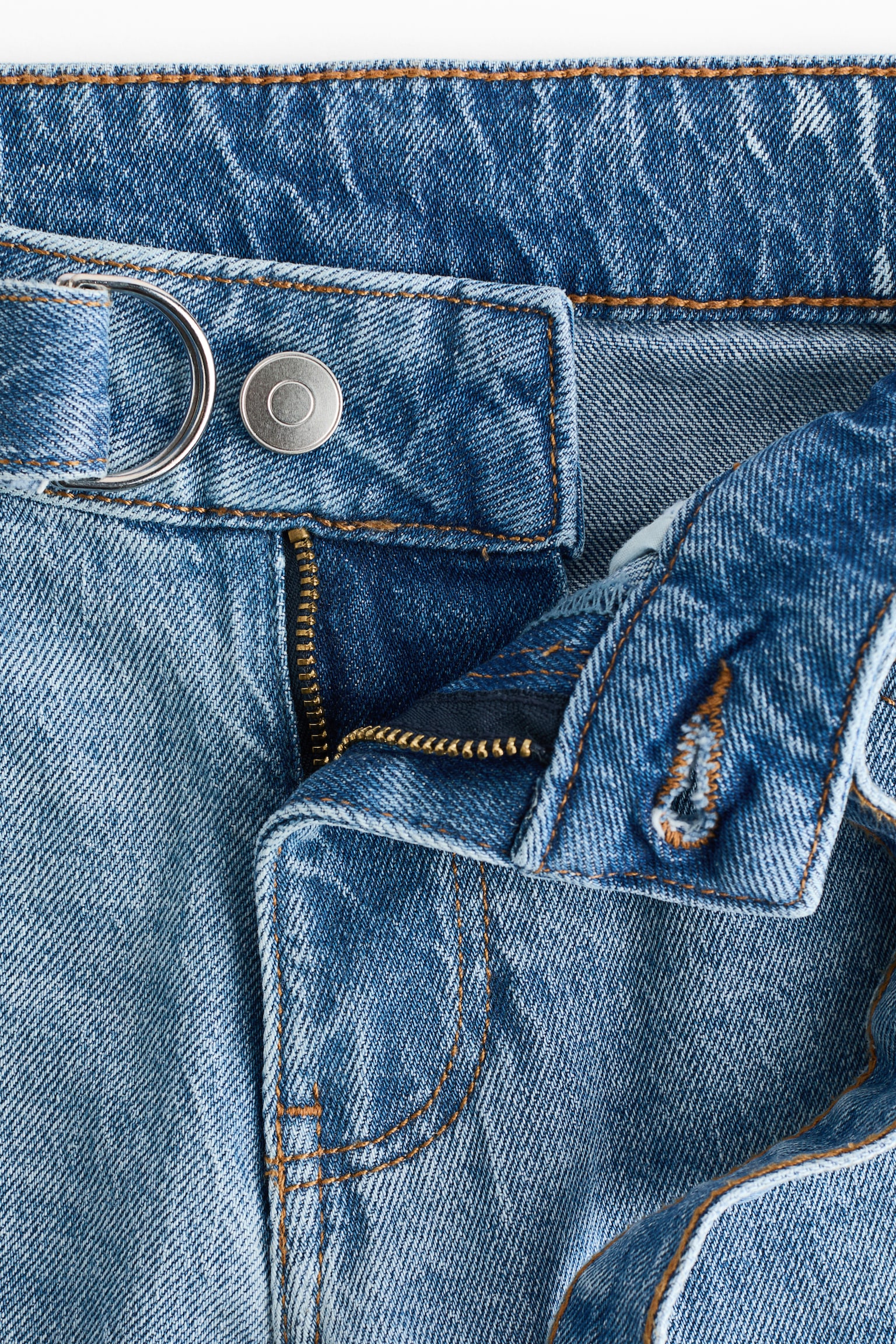 Wide Ultra High Jeans - Svetla teksas plava/Crna - 4