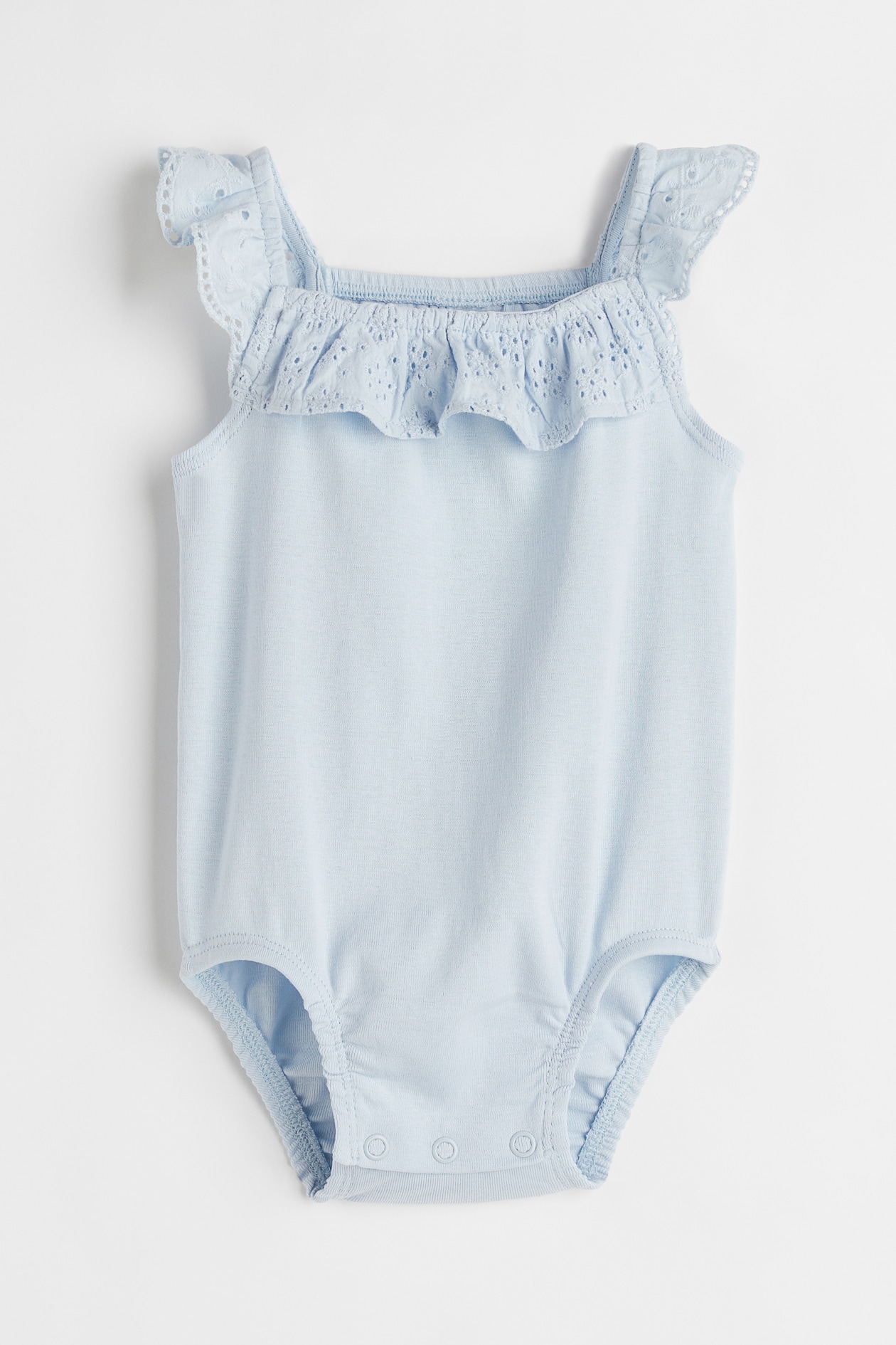 Ruffle-trimmed Bodysuit - Light blue - Kids | H&M US