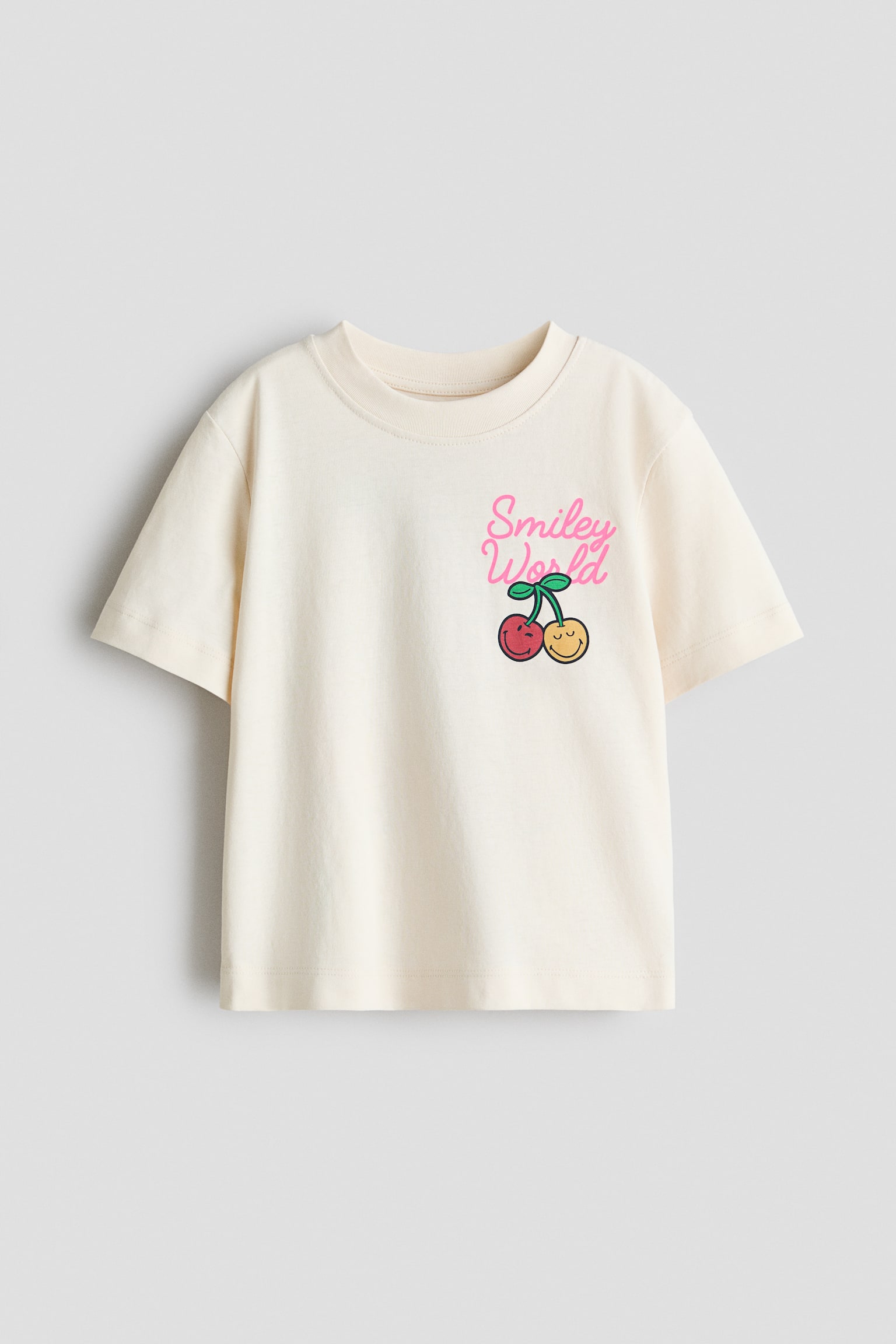 Áo thun in hình dáng rộng - Màu kem/SmileyWorld®/Màu trắng/Chuột Minnie - 1