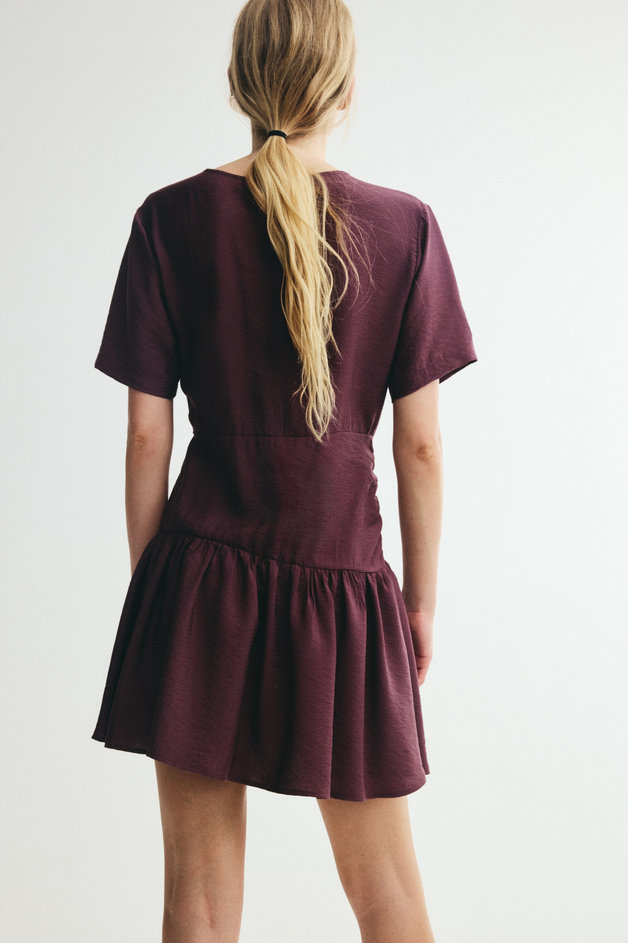 Tie-Detail Viscose-Blend Dress
