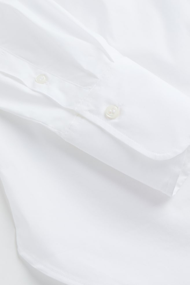Camicia in misto cotone - Bianco - 5