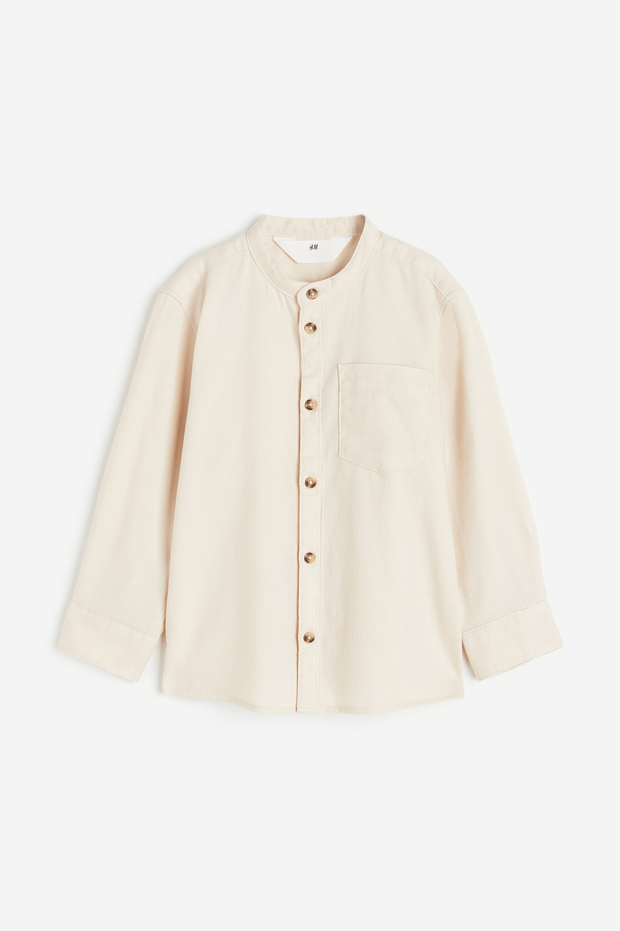 Band-collar Shirt