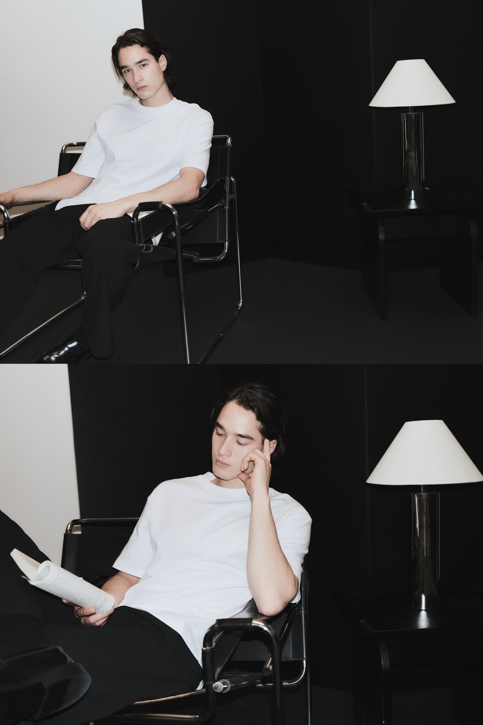 Cooling T-shirt - Relaxed Fit - Wit/Donkerbruin/Zwart - 8