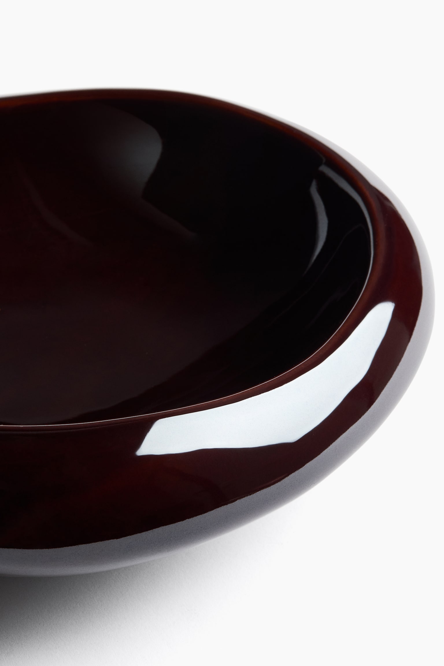 Large stoneware bowl - Dark brown/Pink - 2