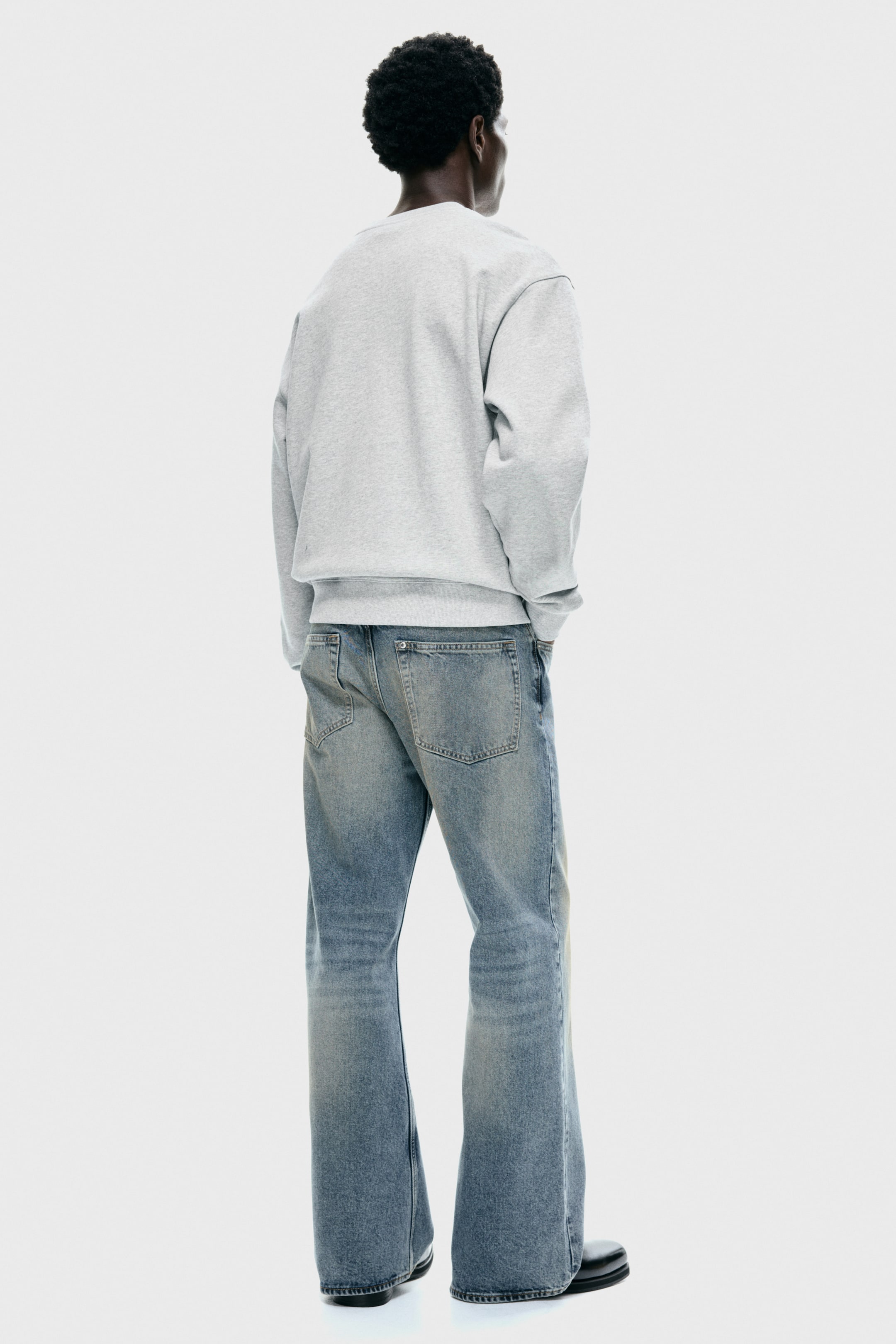 View larger image: Loose Fit Sweatshirt - Light grey marl/Golden - Men | H&M IN 6