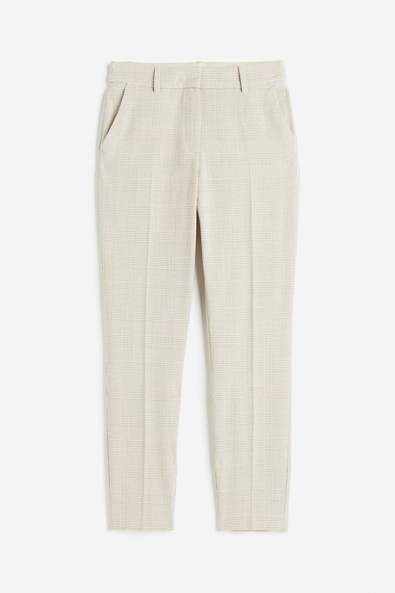 ankle length cigarette trousers ankle-length 1950s in Black a fundamental wardrobe staple made from an ivory structured suiting fabric with a tailored ASYOU ankle crop cigarette pants