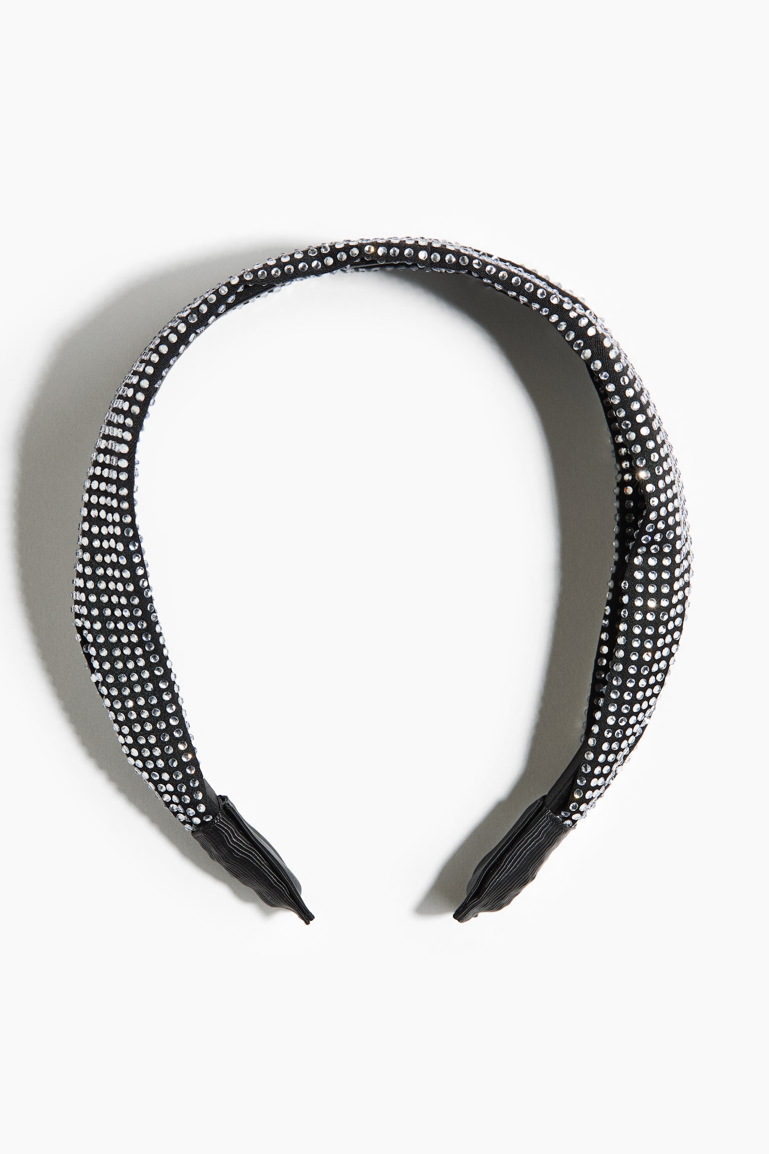 Rhinestone-embellished Alice band - Černá - 1