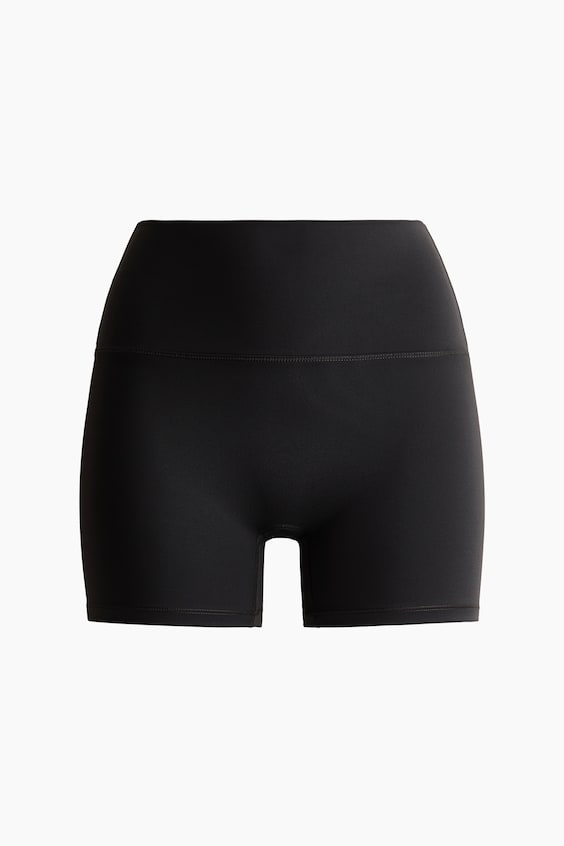 Женские брюки H&M Move Sports Hot Pants with SculptMove™, цвет: Чёрный