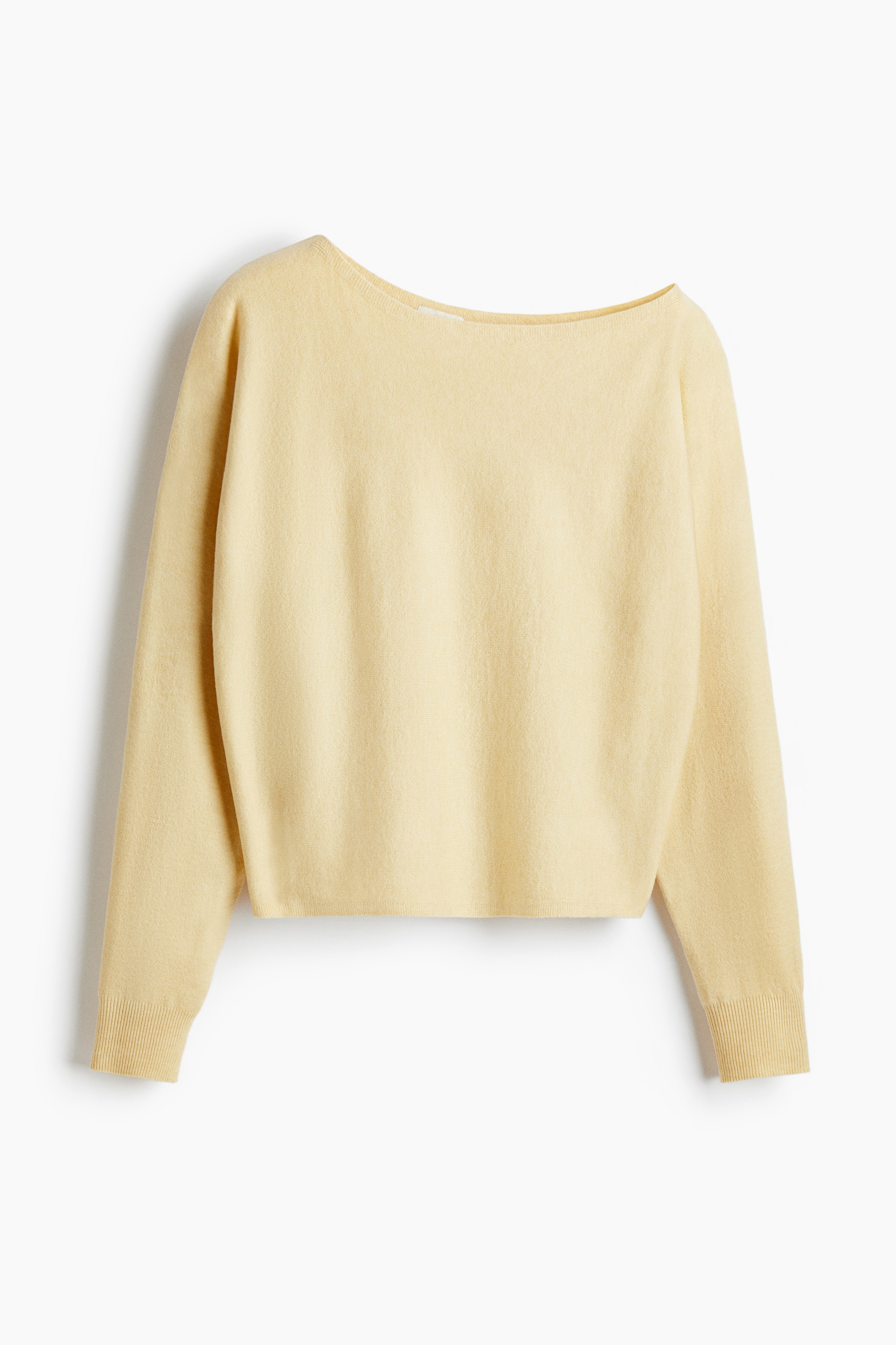 One-shouldertrui - Bleekgeel