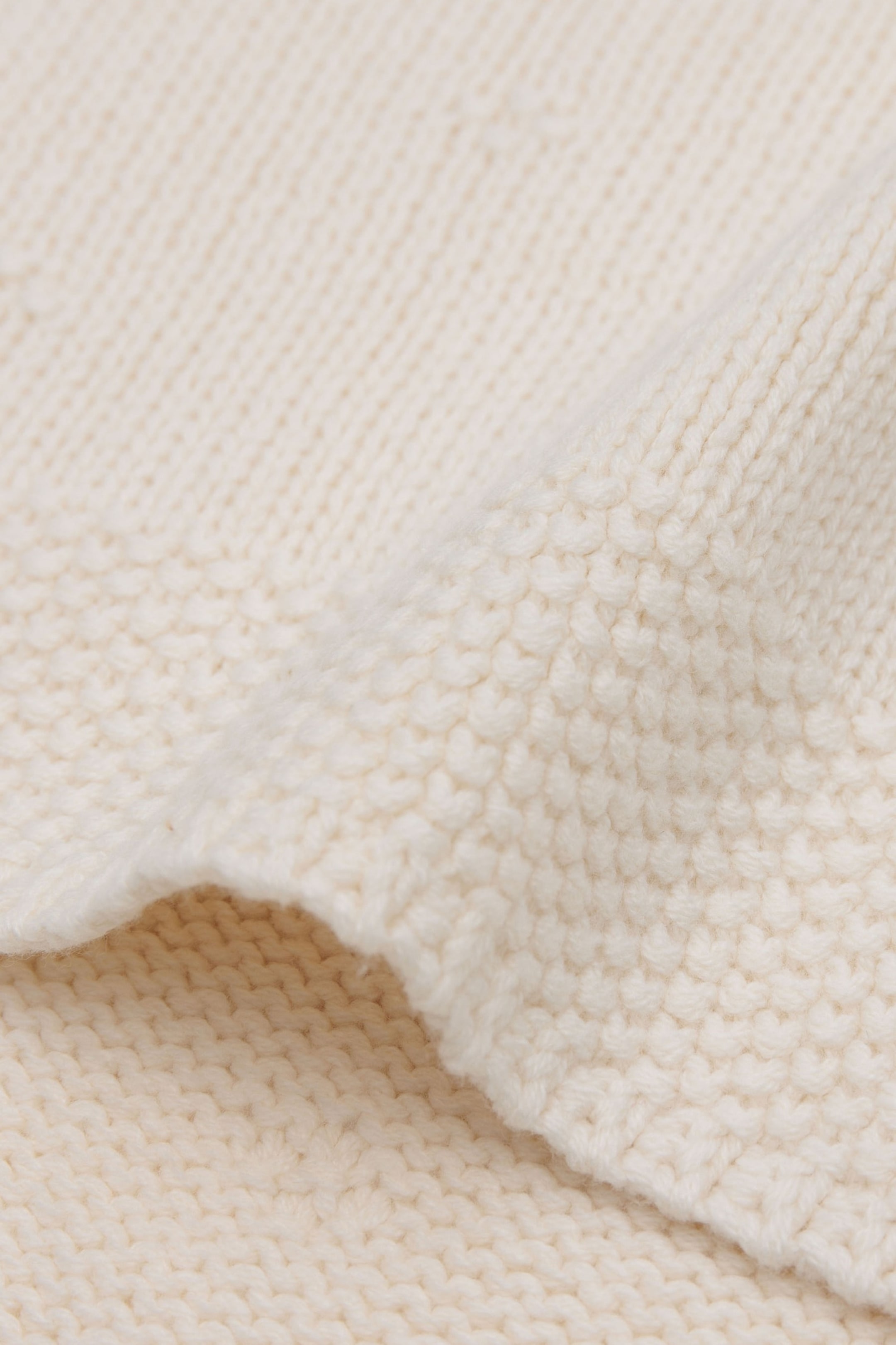 View larger image: Blanket 100x150 - Cosy Knit - Ivory - Jollein - Home All | H&M GB 6