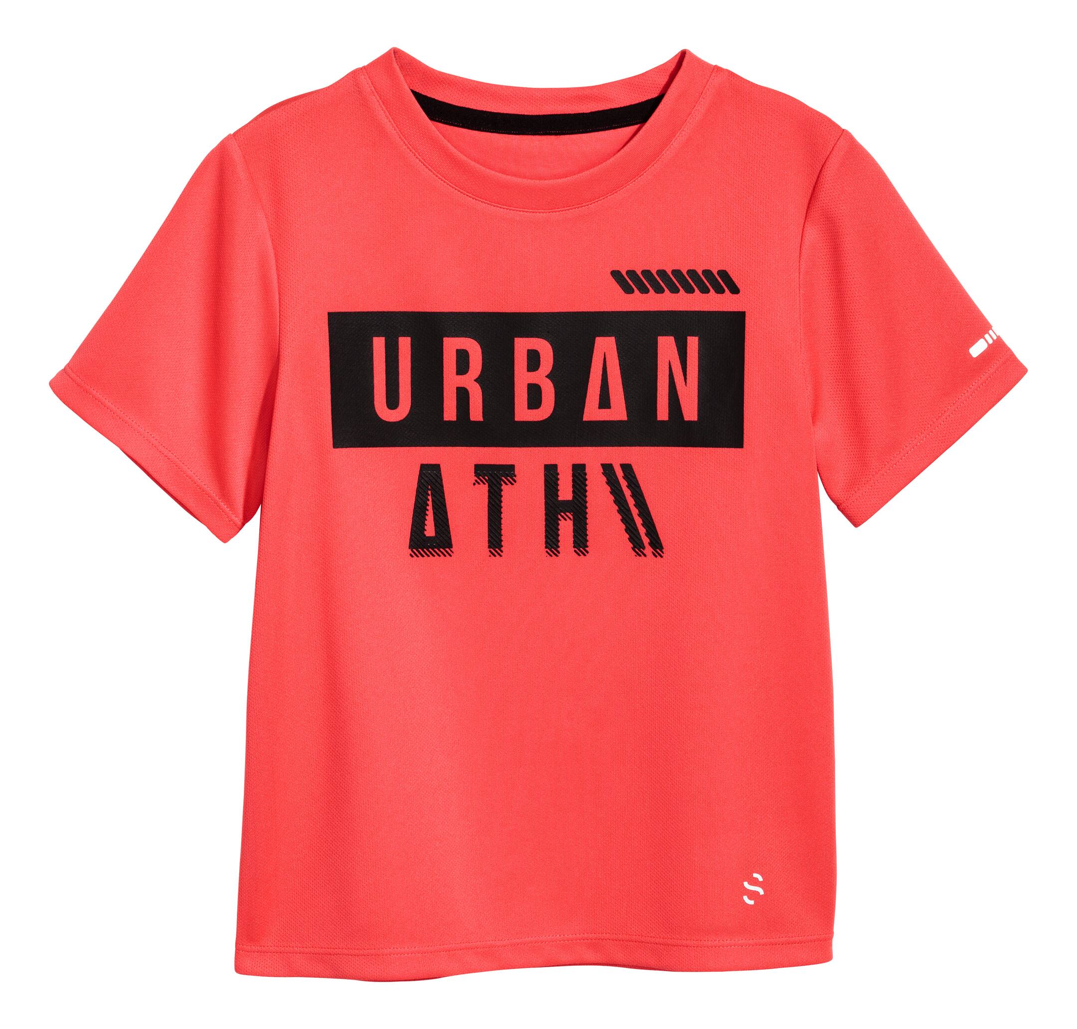 View larger image: Short-sleeved sports top - Coral red - Kids | H&M GB 1