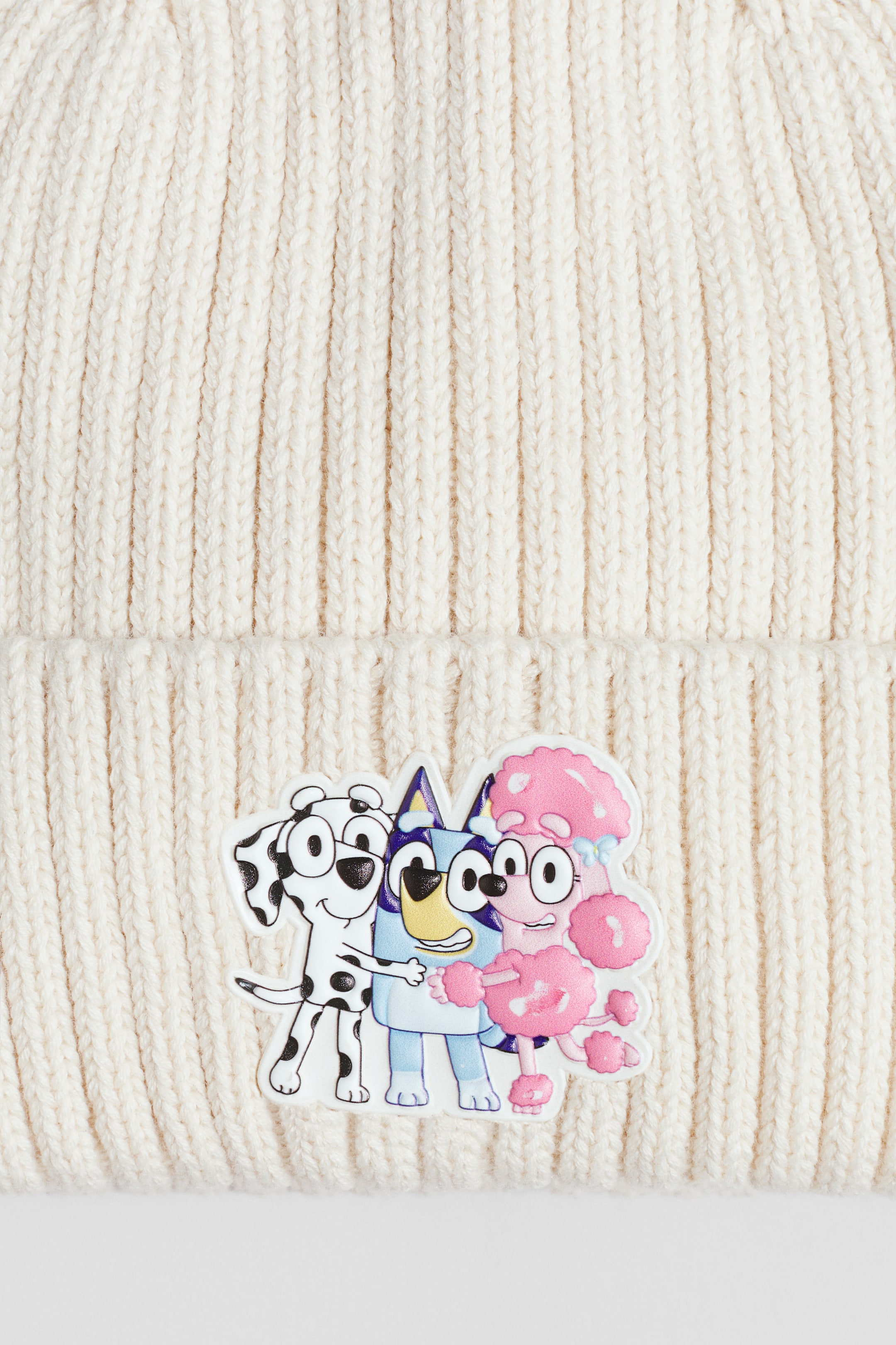 Ampliar la imagen: Gorro en tejido acanalado con diseño - Beige claro/Bluey - Kids | H&M MX 2