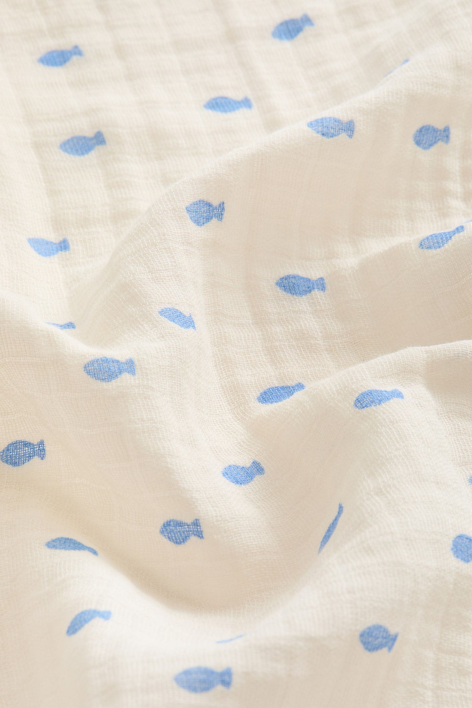 2-pack muslin cloths - Light beige/Fish/White/Hearts/White/Bears/White/Clover/White/Stars/White/Dogs - 3