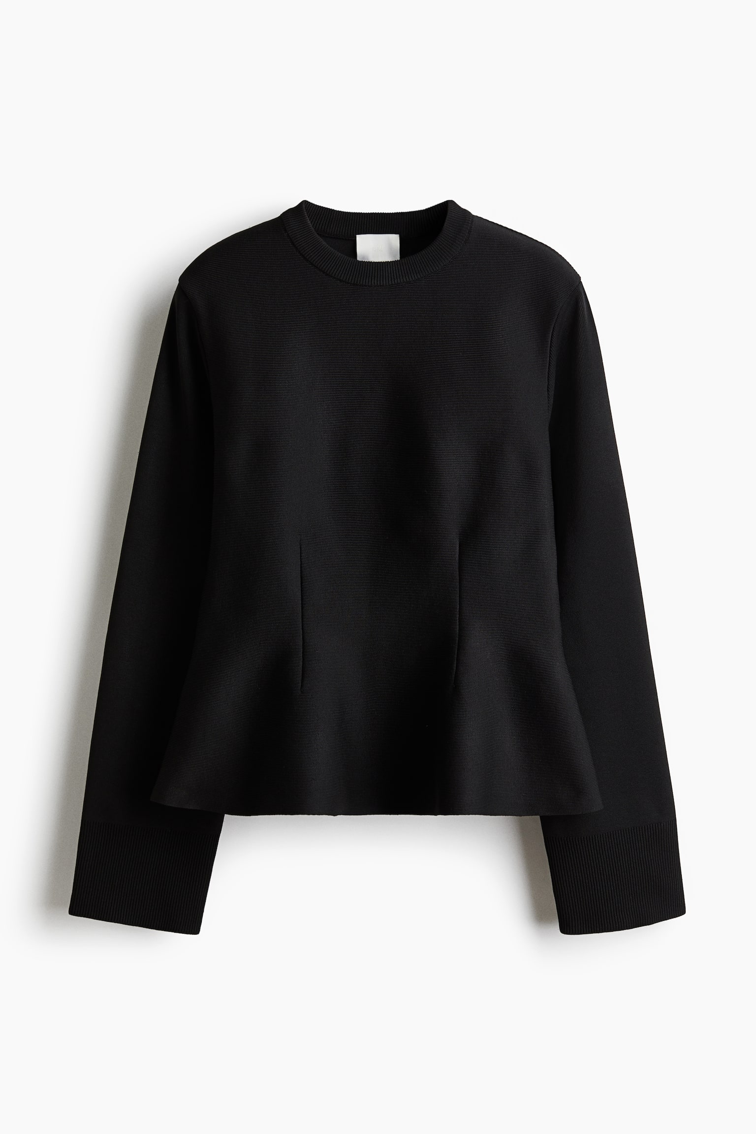 Женский топ H&M Peplum Top, цвет: Чёрный — фото 1