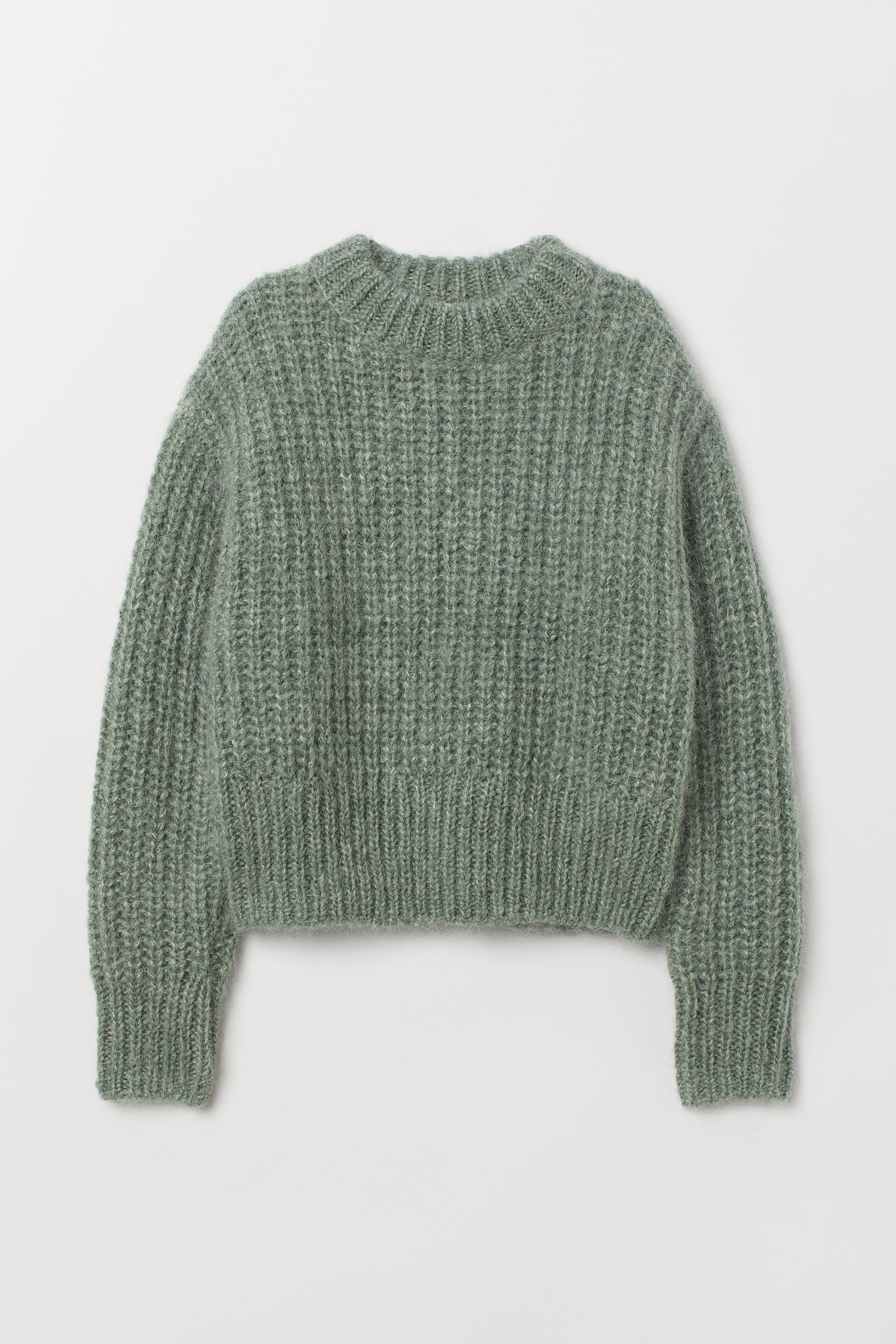 View larger image: Chunky-knit wool jumper - Dusky green - Ladies | H&M 1