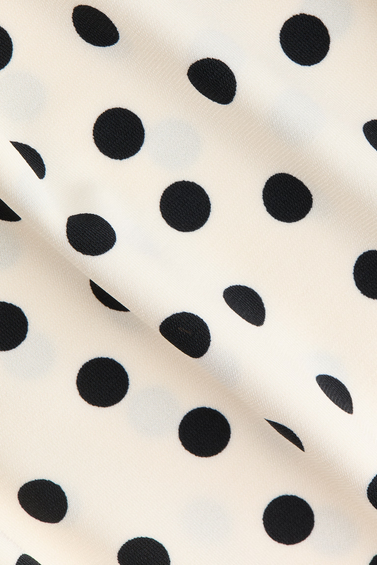 Draped midi skirt - Cream/Polka dot/Black/Polka dot/Dark brown - 4