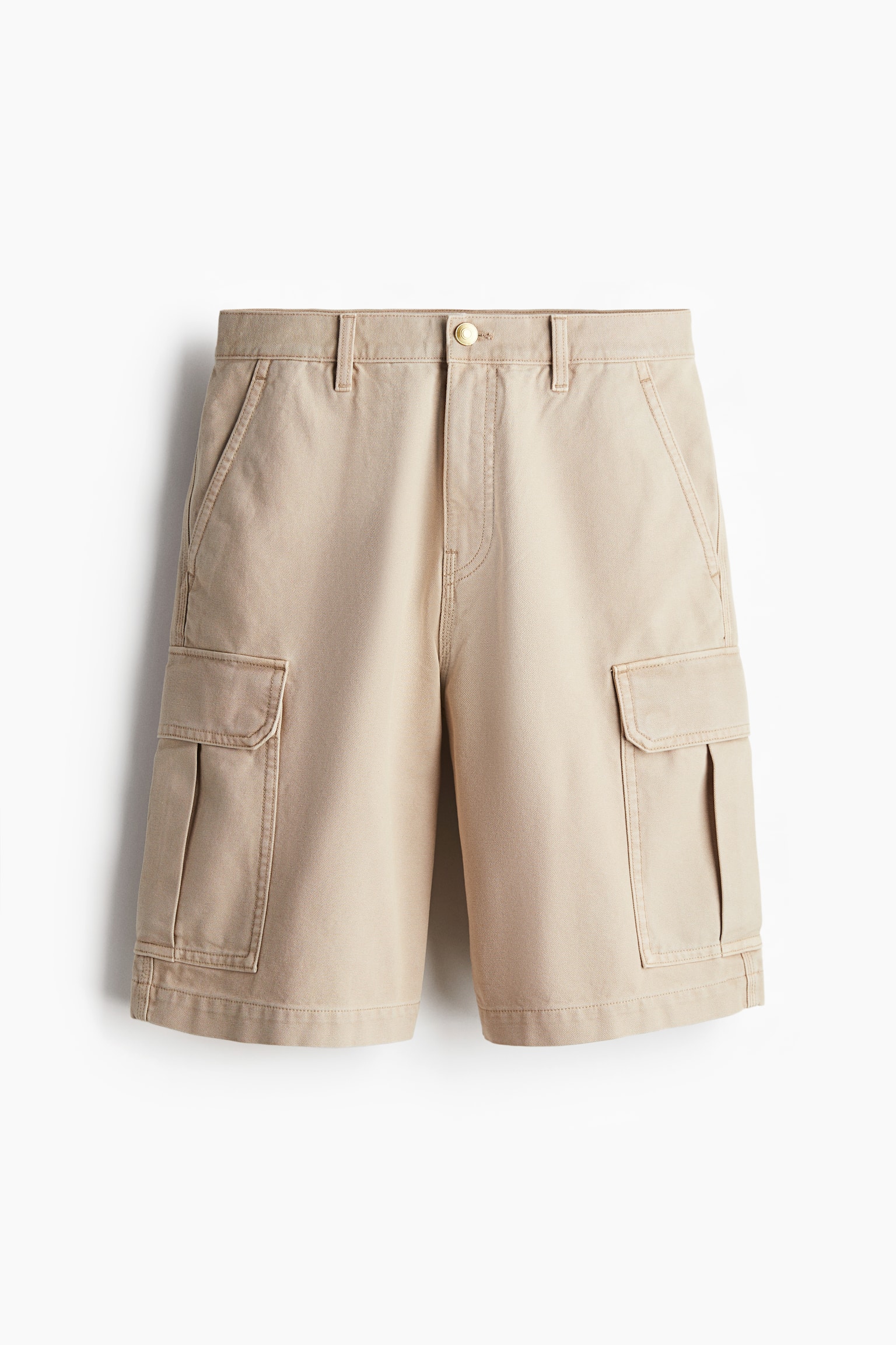 Baggy Fit Cargo shorts - Beige/White/Black - 1