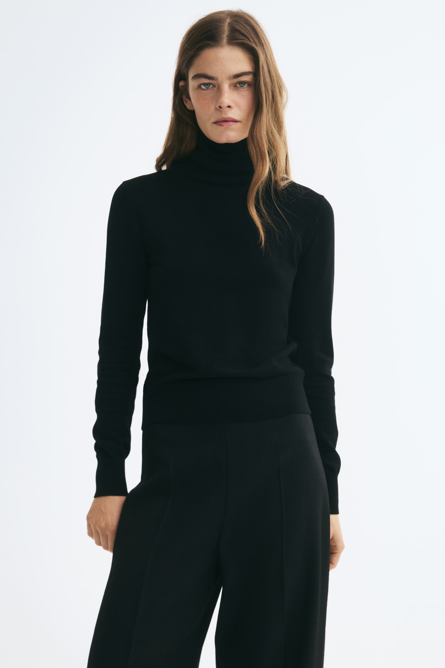 Женский свитер H&M Turtleneck, цвет: Чёрный — фото 3