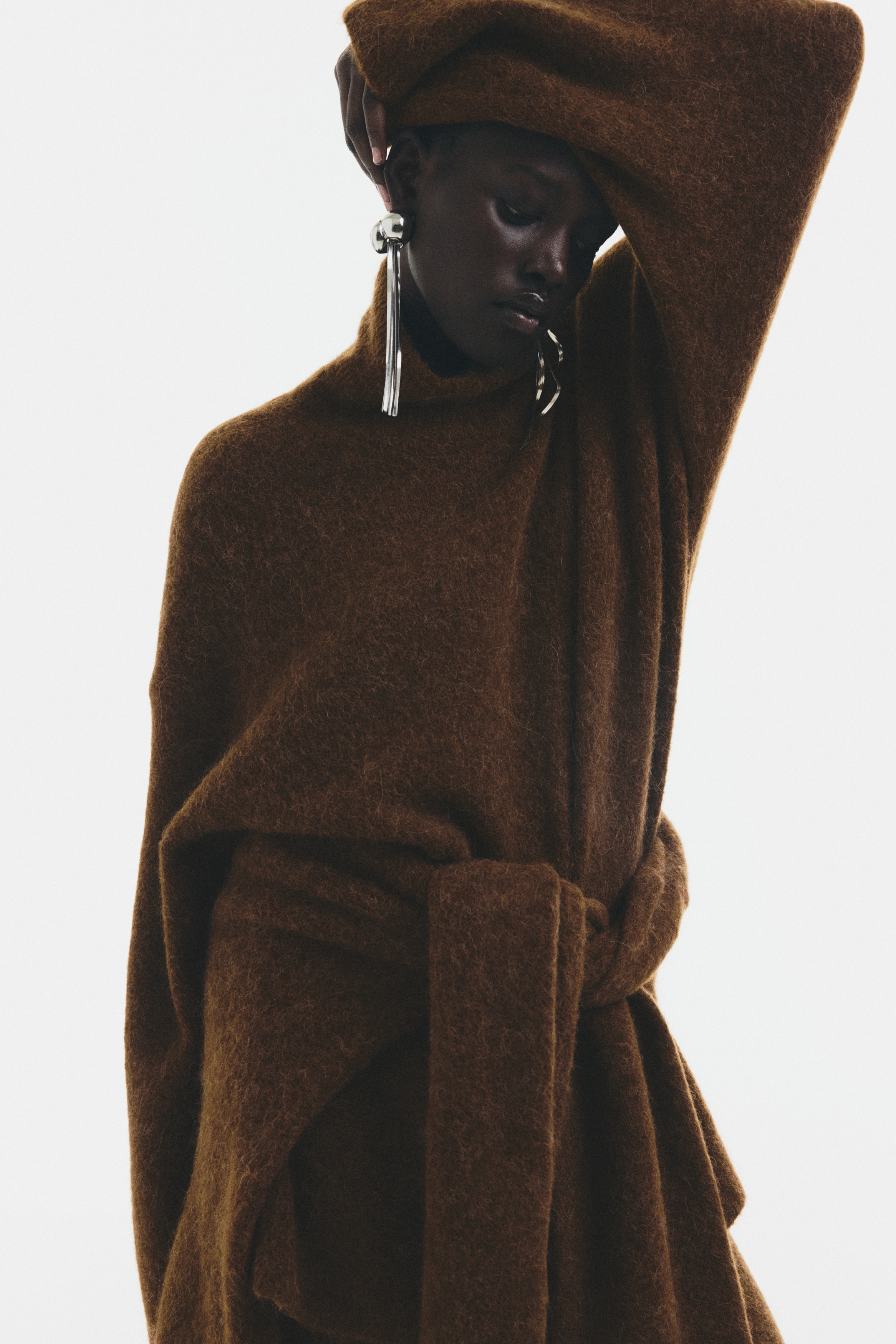 Suéter Oversized en mezcla de alpaca - Café