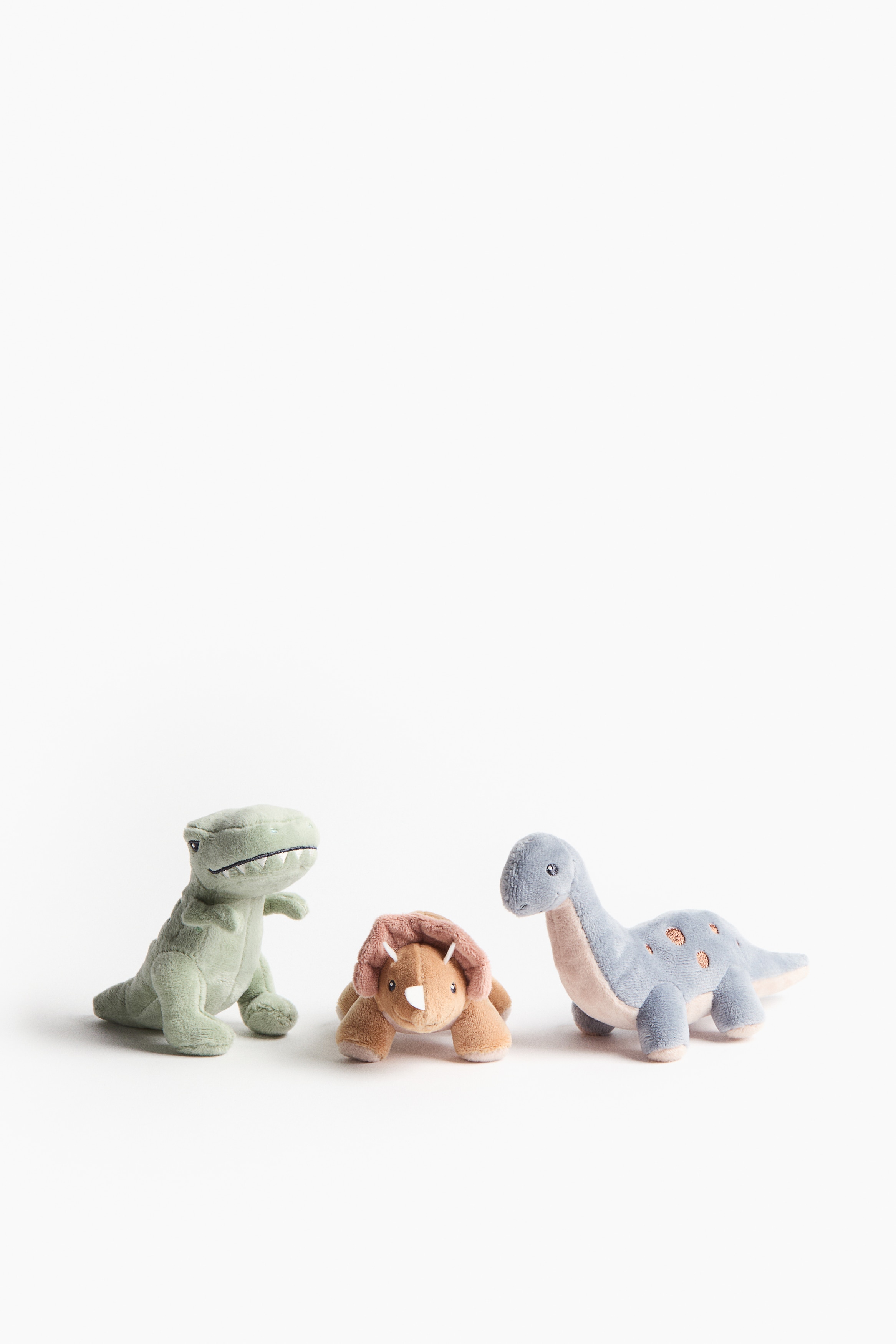 Bebé - H&M Home  - Pack de 3 peluches - Verde claro/Dinosaurios