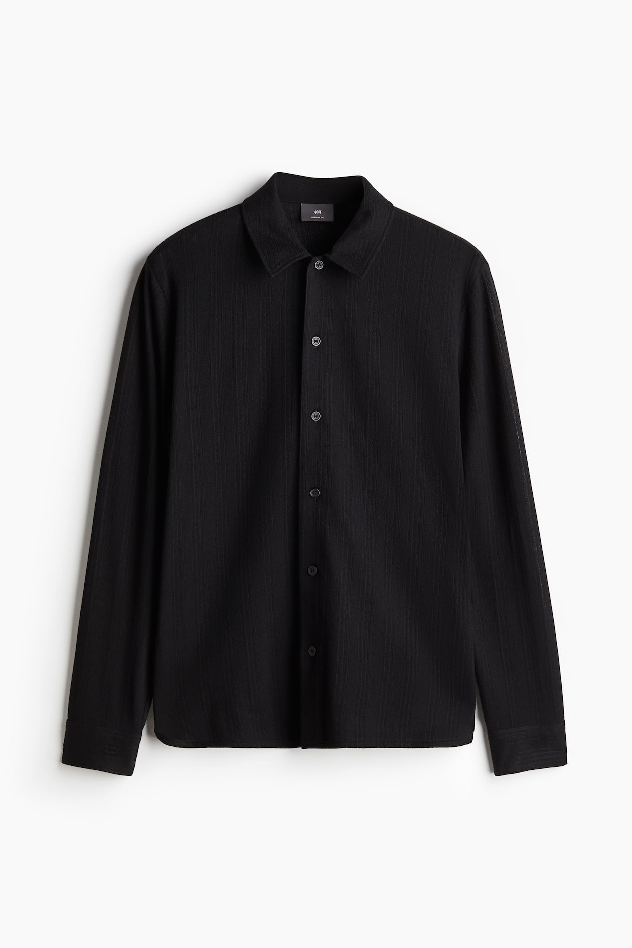 Men's Black Regular Fit Lace Jersey Shirt | H&M US