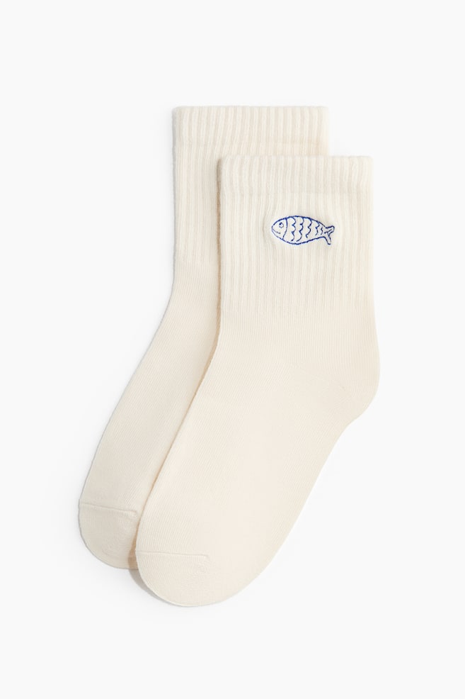 3-Pack Socks-Cream/gray melange - 2