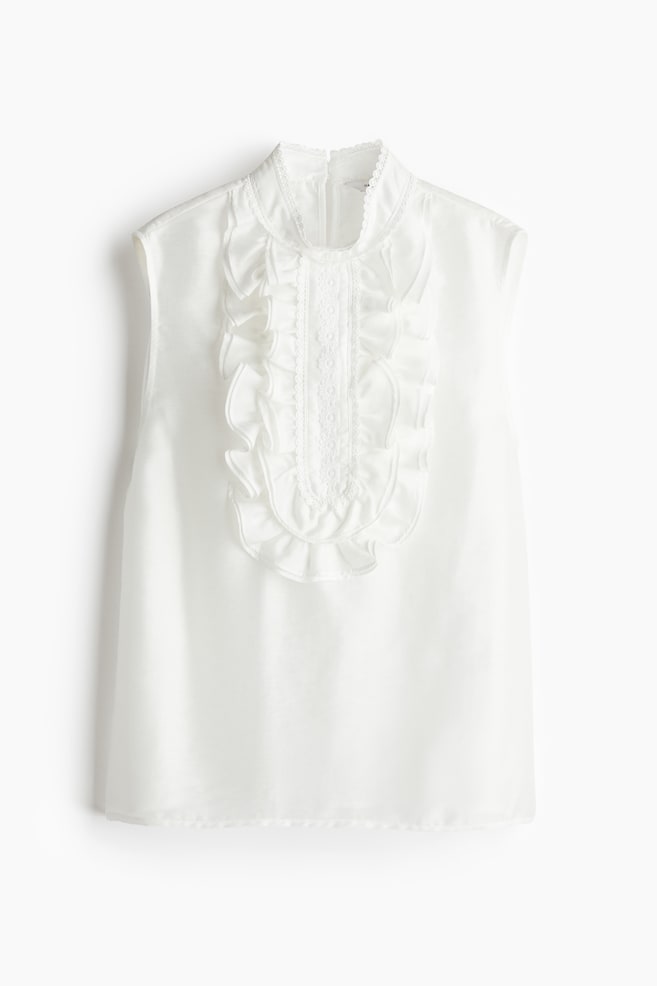 Ruffled blouse - White - 1