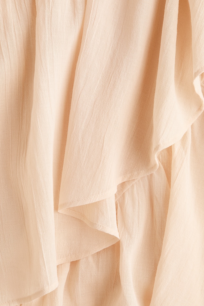 Tiered Wrap Skirt - Light beige/Black - 6