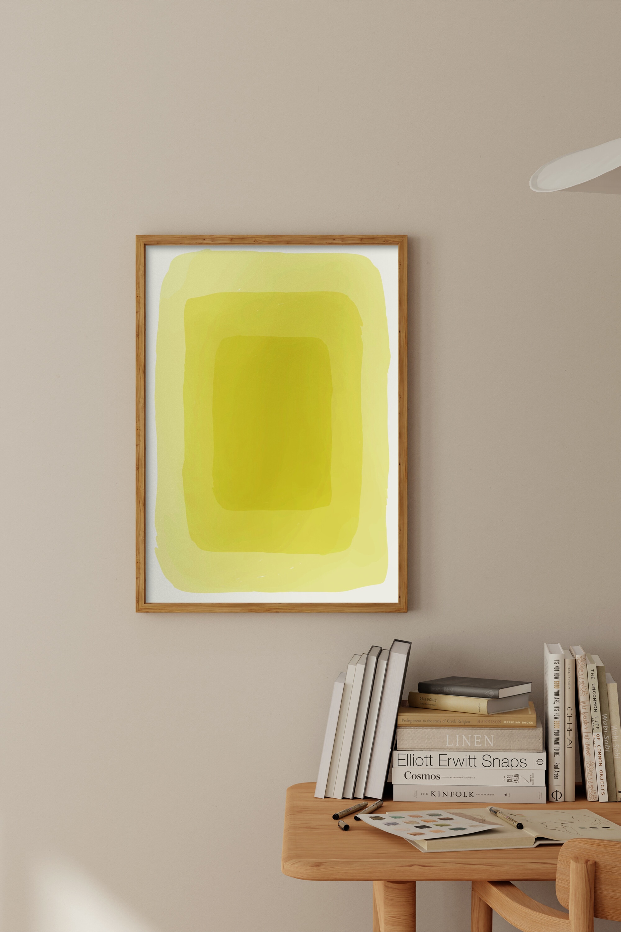 Jay Stanley - Yellow Watercolor Shapes #3 - Monivärinen