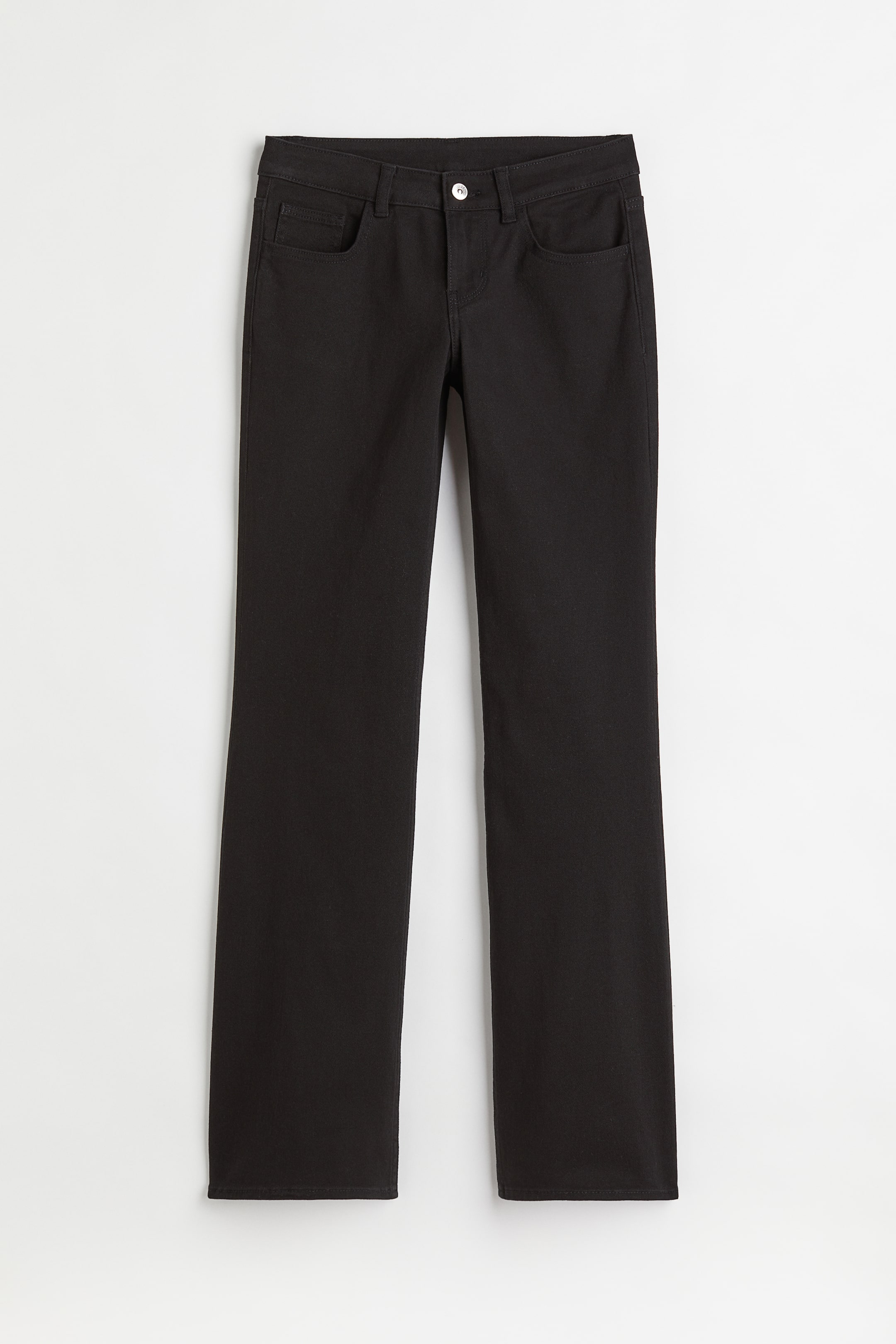 Low Waist Flared Twill Pants