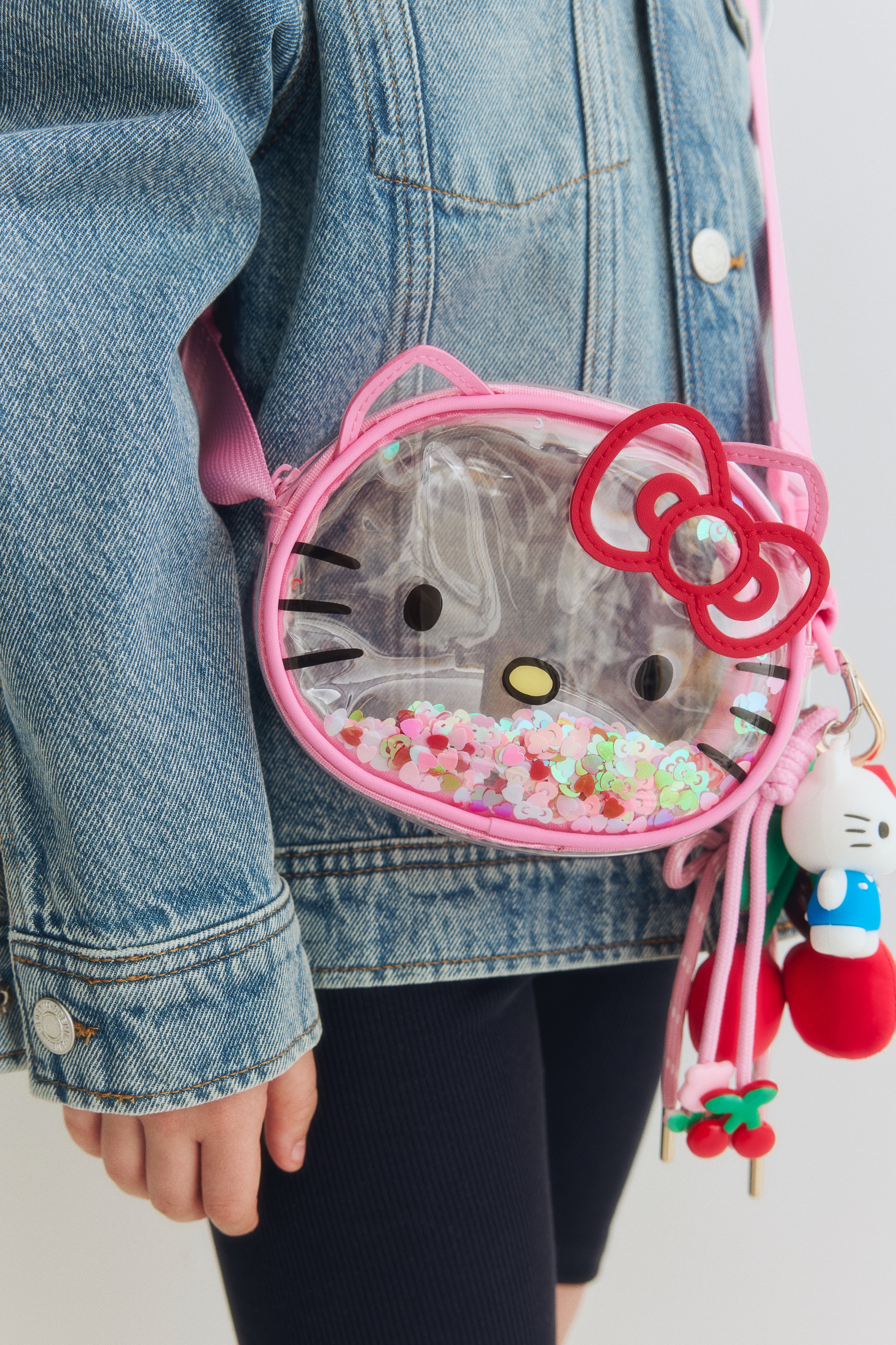 Appliquéd Crossbody Bag - Pink/Hello Kitty