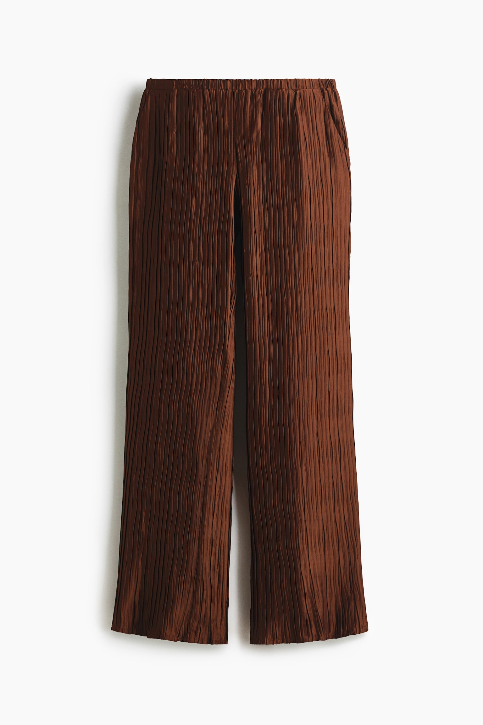 Женские брюки H&M Crinkled Pull-On, цвет: Коричневый — фото 1