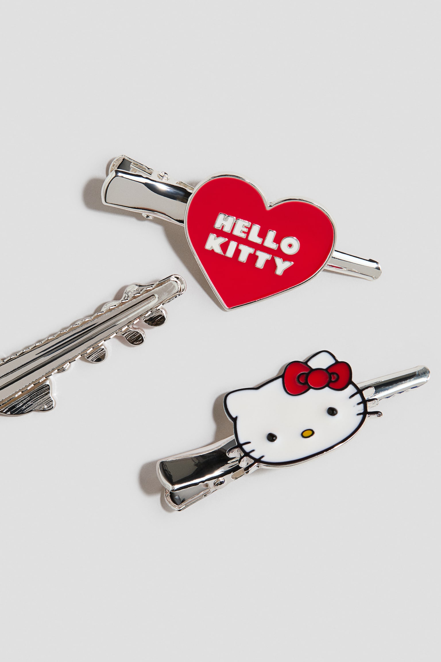 3-pack Broches para el cabello - Plateado/Hello Kitty - 2