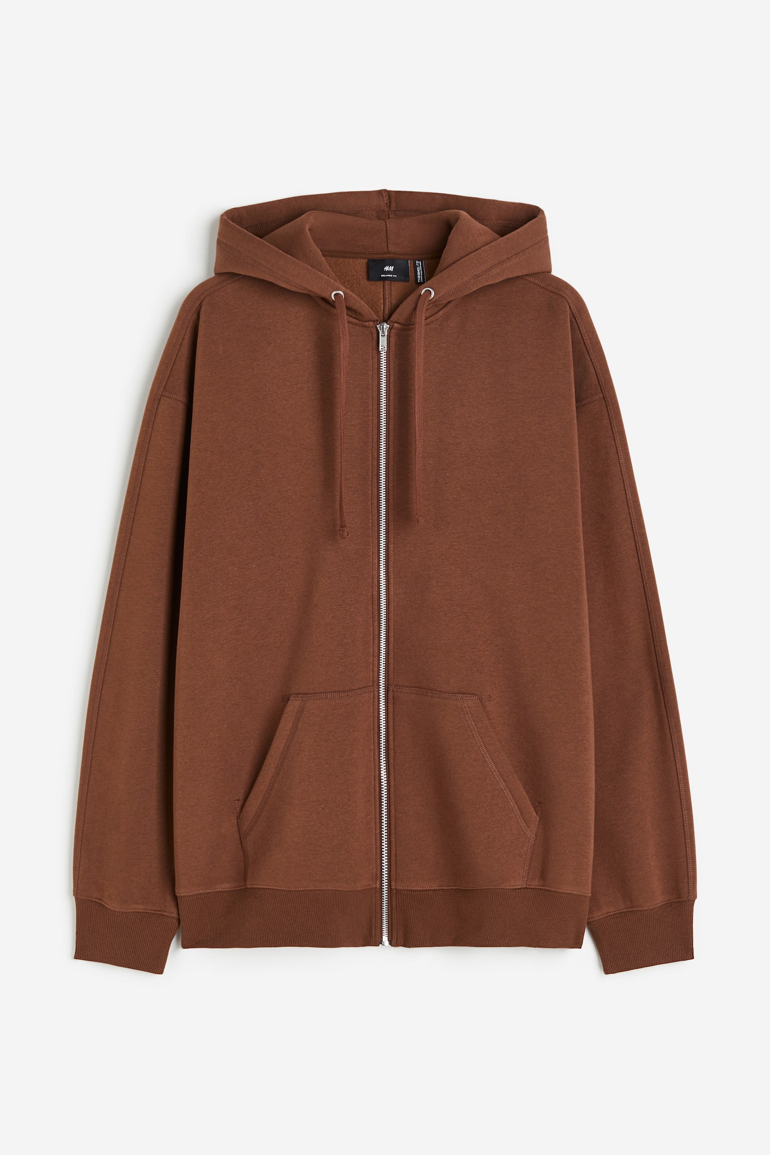 THERMOLITE® Loose Fit Zip-through hoodie - Brown - 1