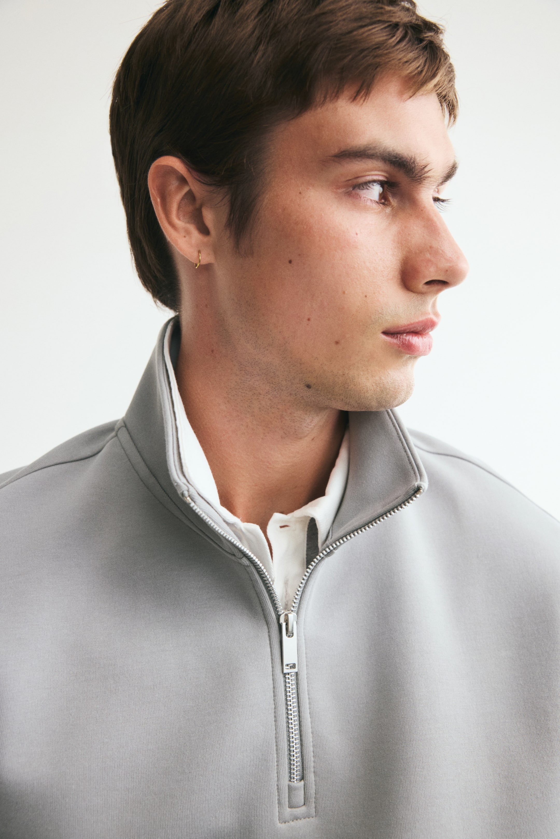 Relaxed-Fit Half-Zip Sweatshirt
