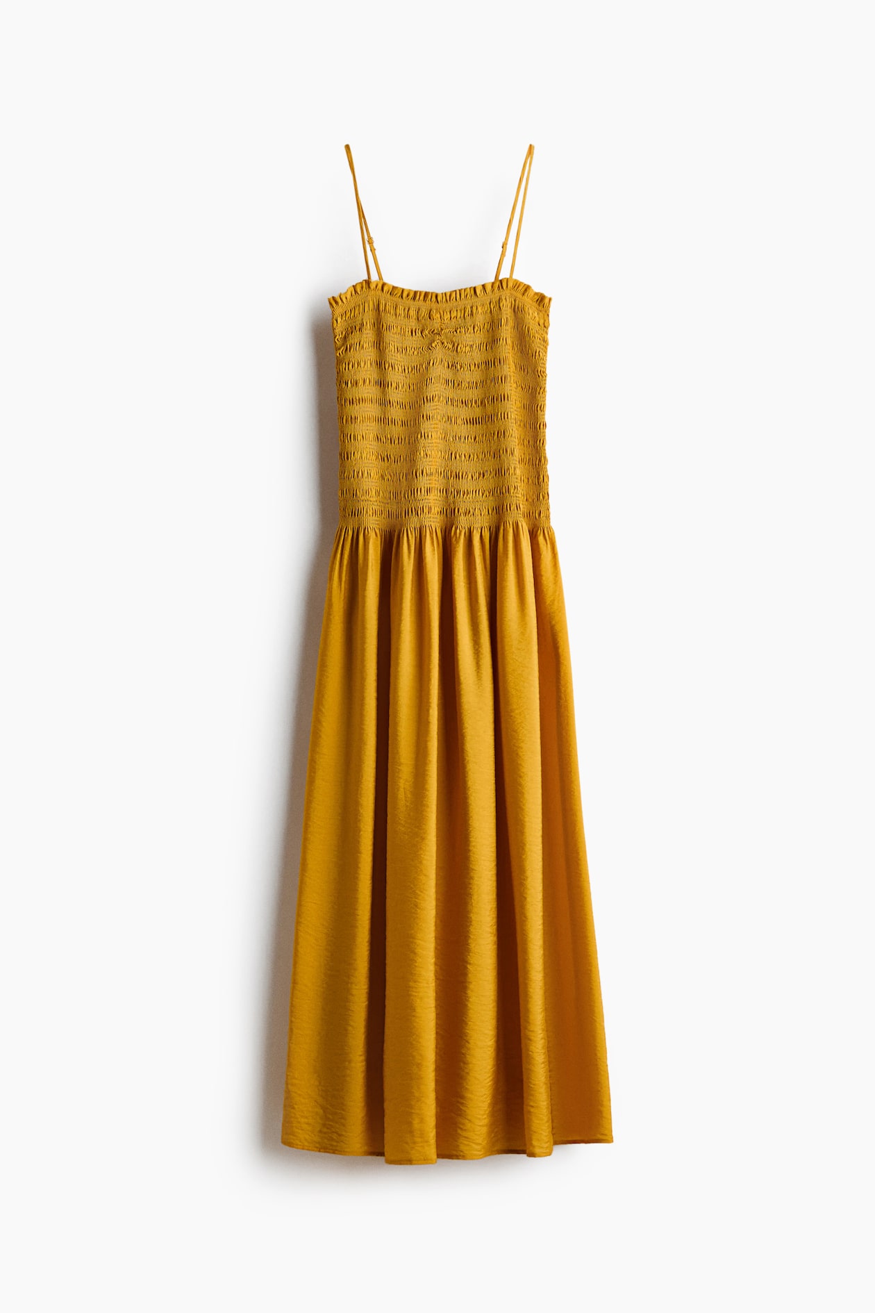 Smocked-Bodice Strappy Dress