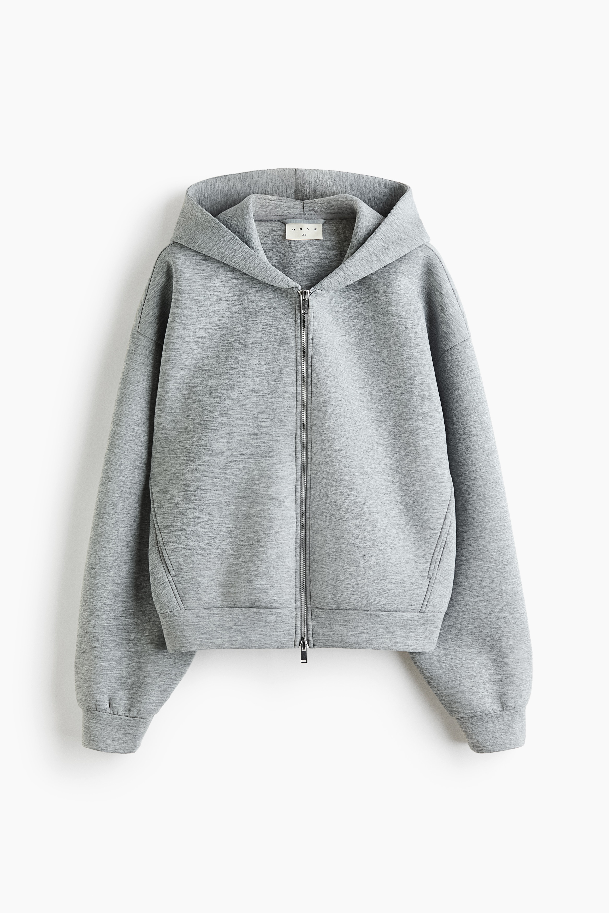 Sports scuba zip-through hoodie - Light grey/Black