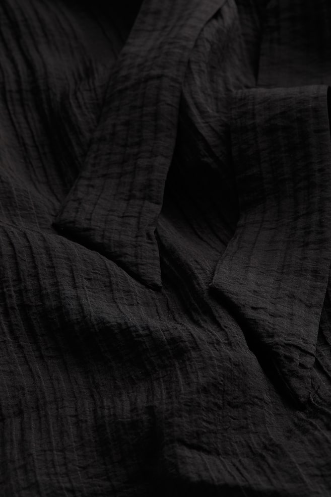 Robe portefeuille plissée - Noir/Noir/fleuri - 6