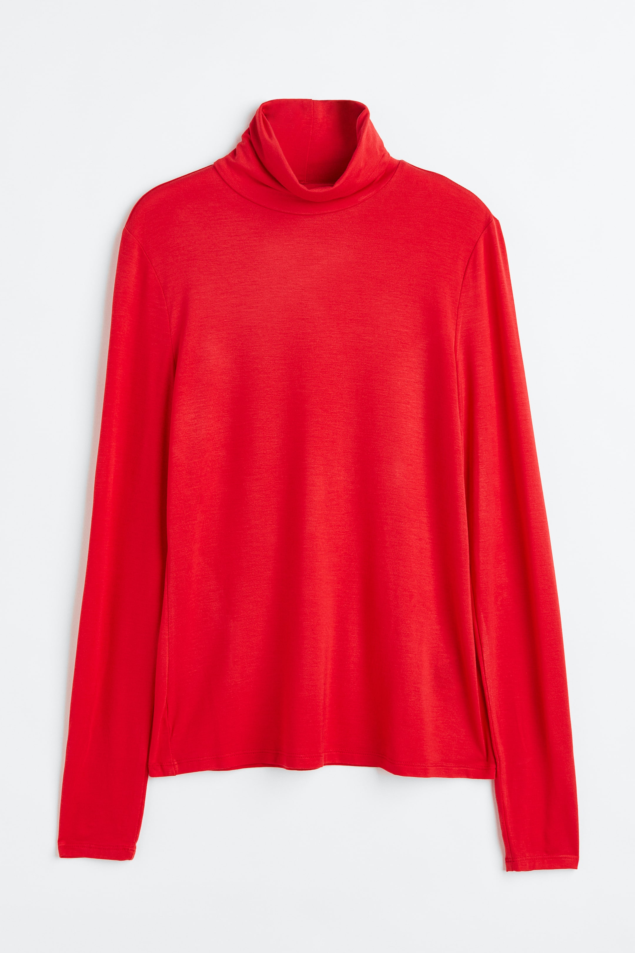 View larger image: Turtleneck Top - Red - Ladies | H&M AU 1