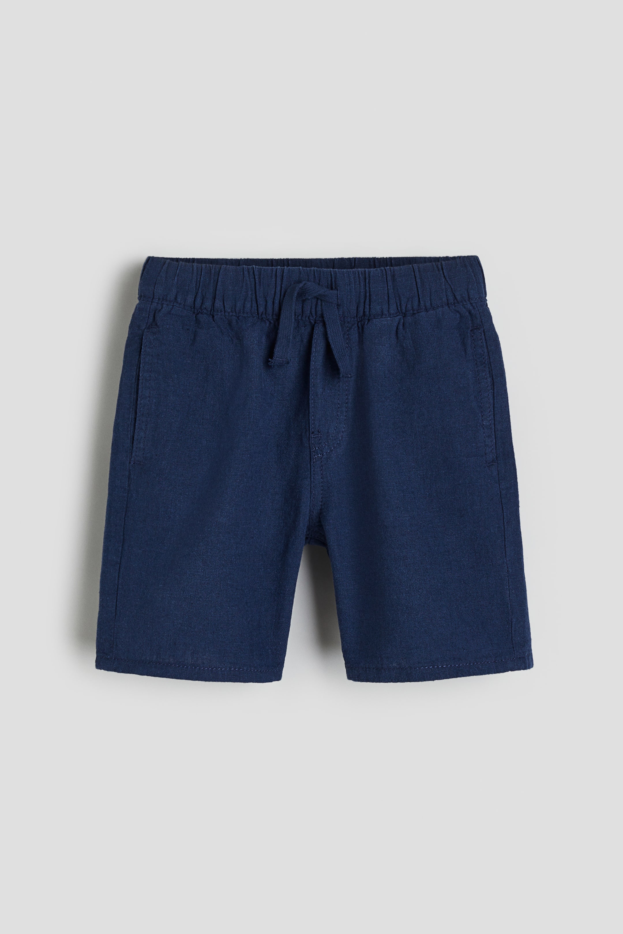 Linen-blend Pull-on Shorts - Navy blue - Kids | H&M US