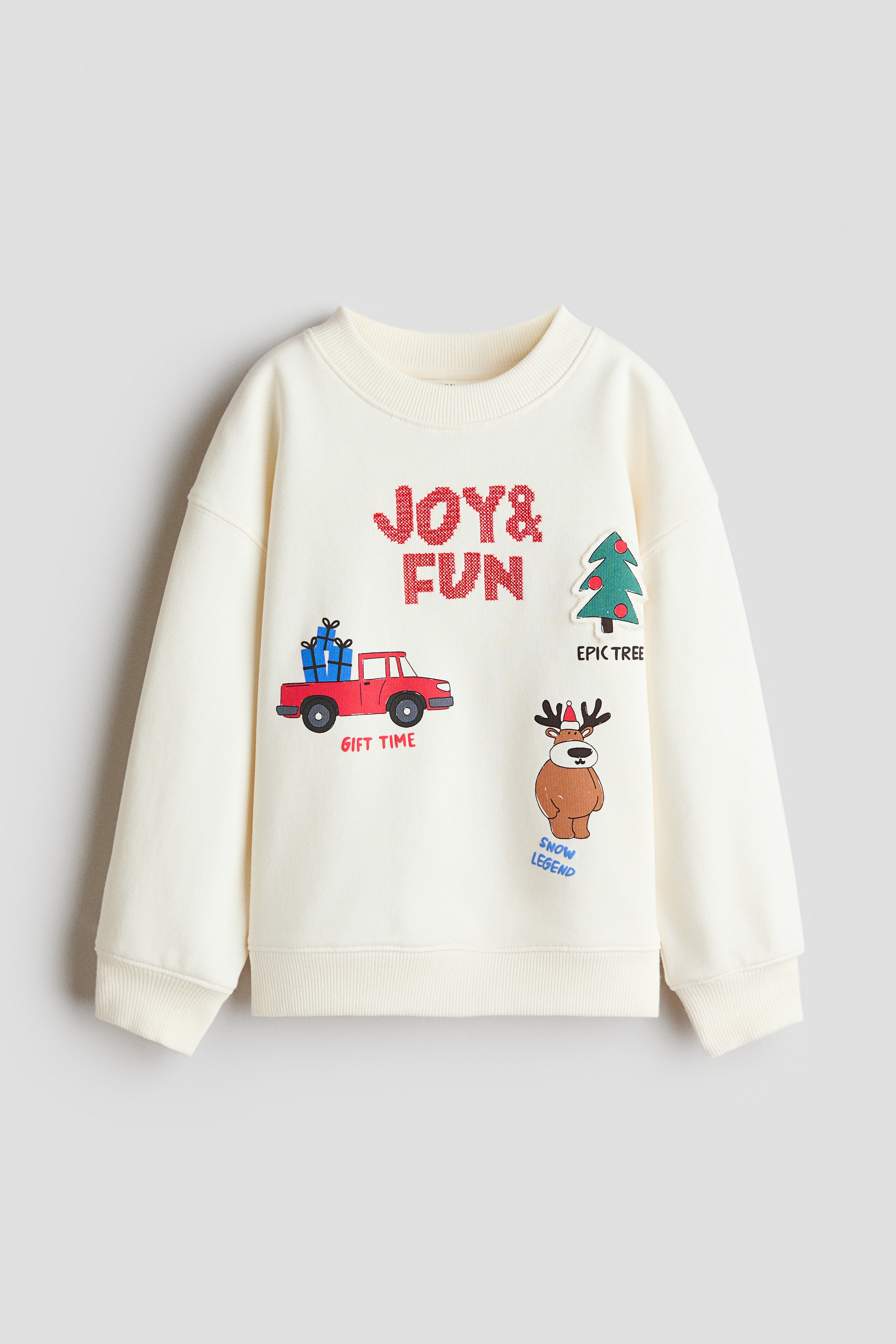 Sweater met geprint motief - Loose Fit