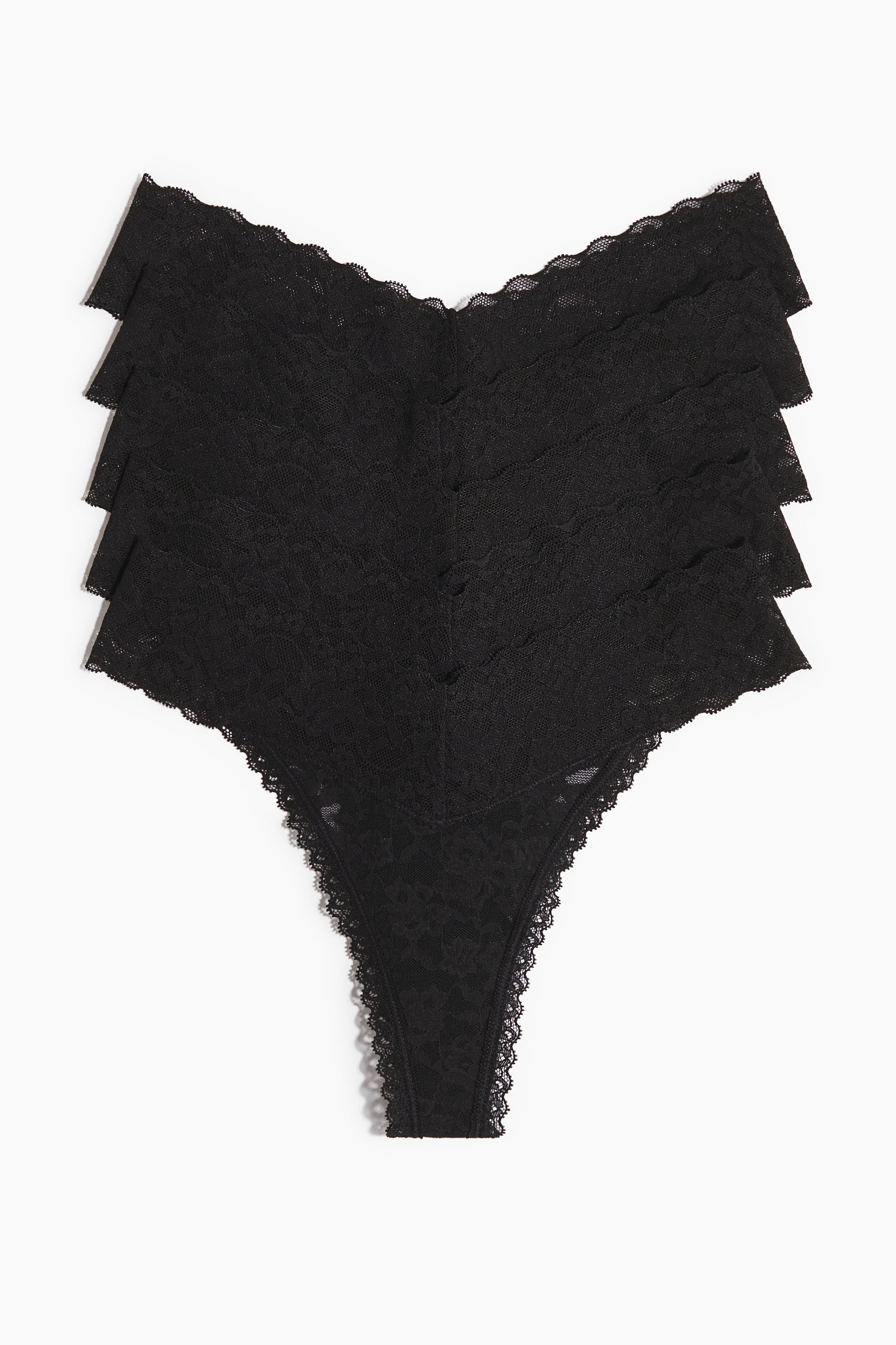 View larger image: 5-pack lace thong briefs - Black - Ladies | H&M IE 1