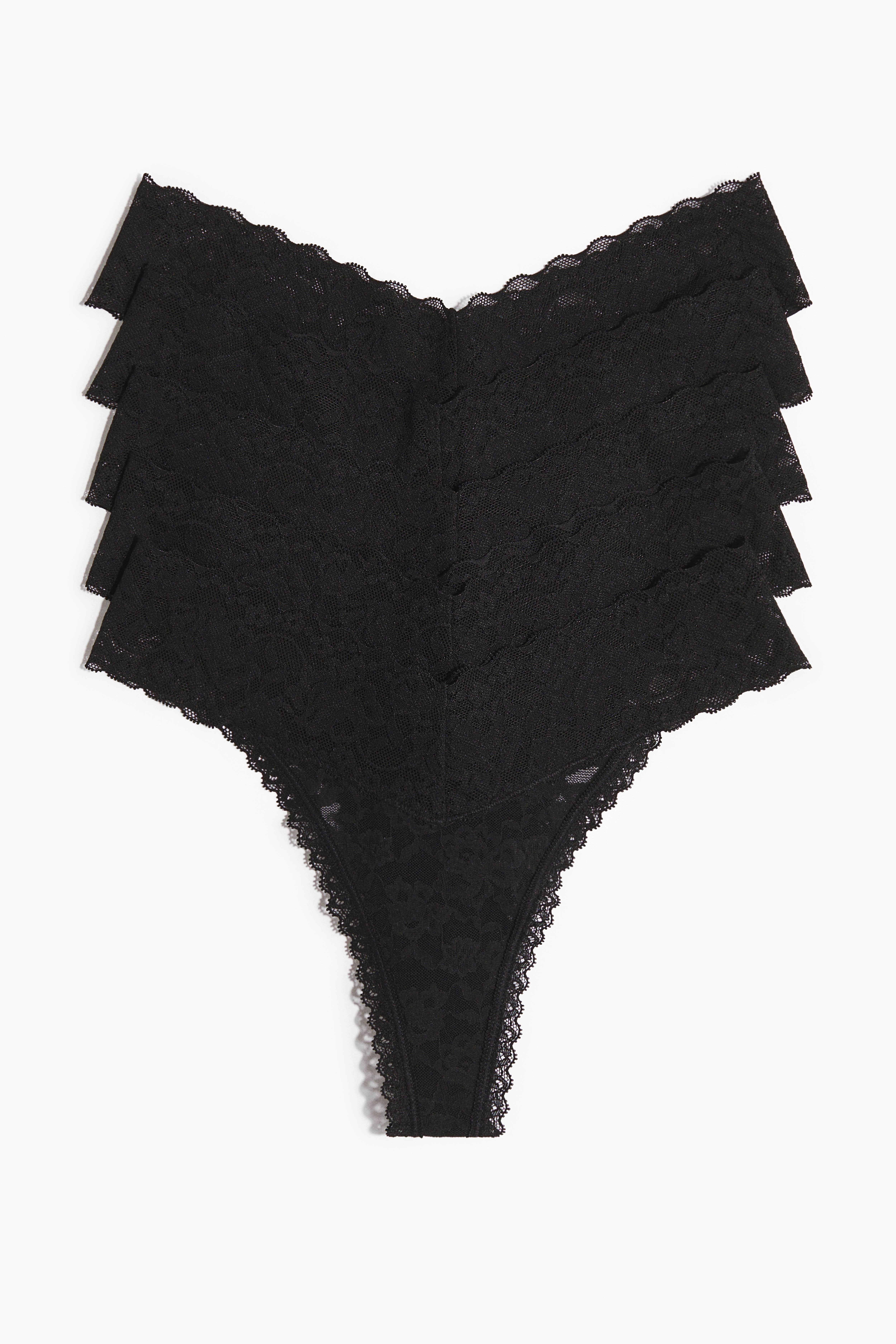 Lot de 5 culottes Thong en dentelle