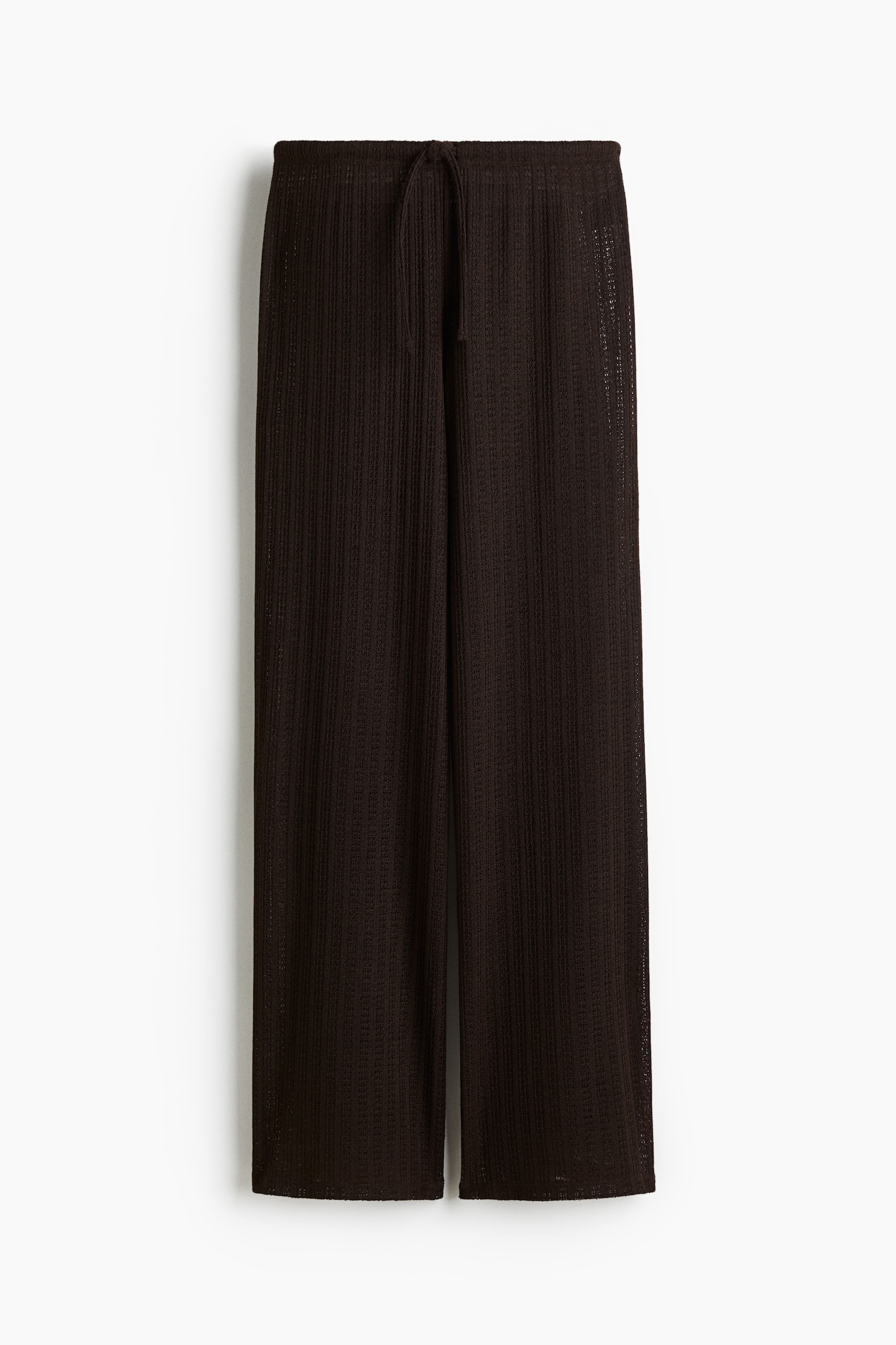 Женские брюки H&M Knit Drawstring, цвет: Тёмный коричневый — фото 1