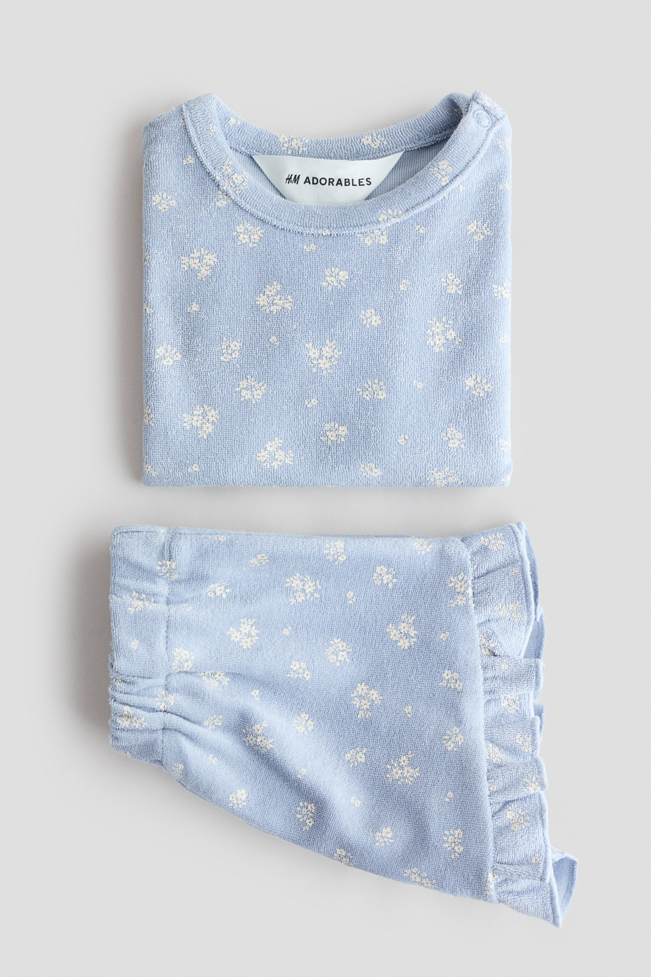 Ensemble 2 pièces en tissu éponge imprimé