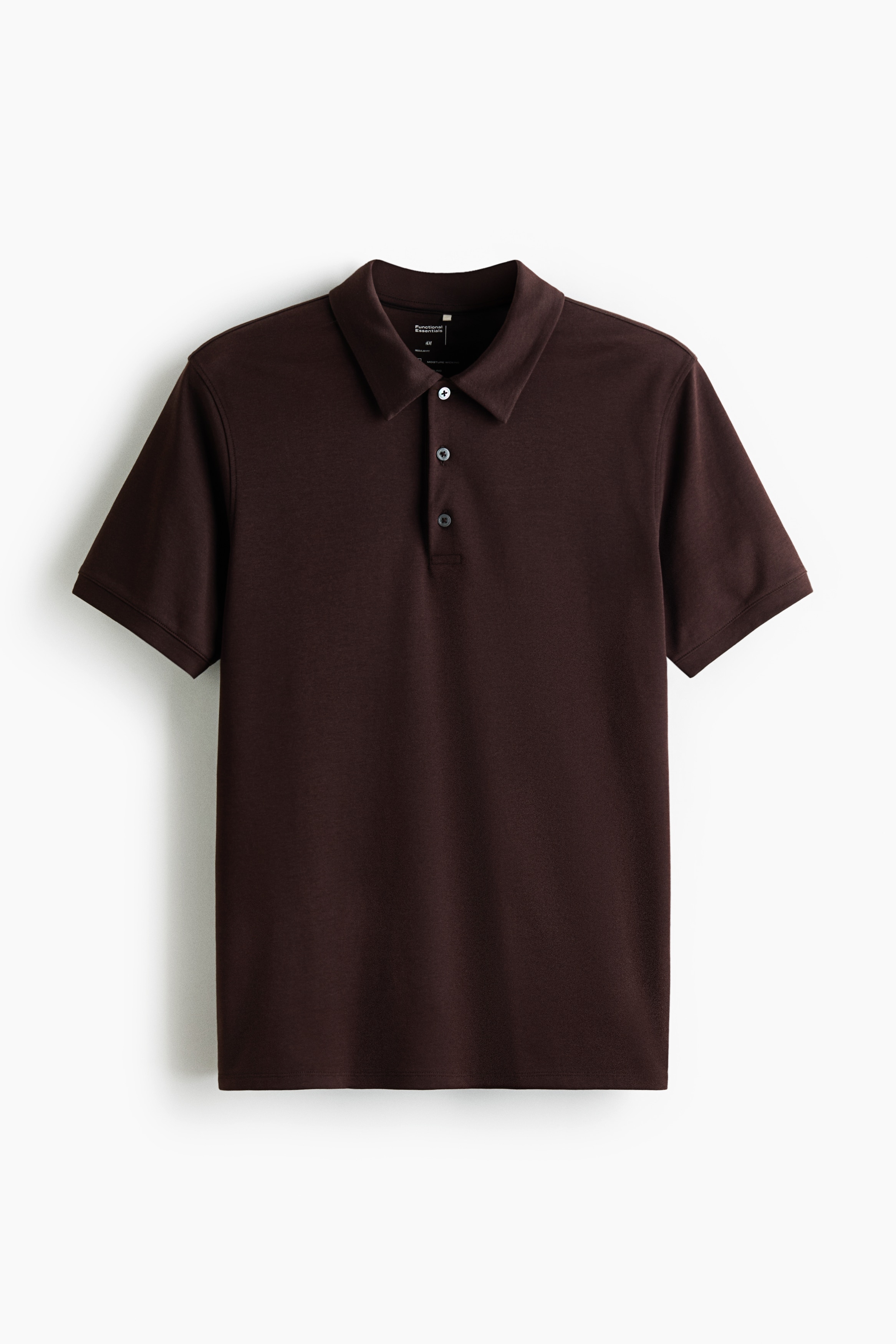 Cooling Regular Fit Polotrøye - Dark brown/Sort/Marineblå/Hvit