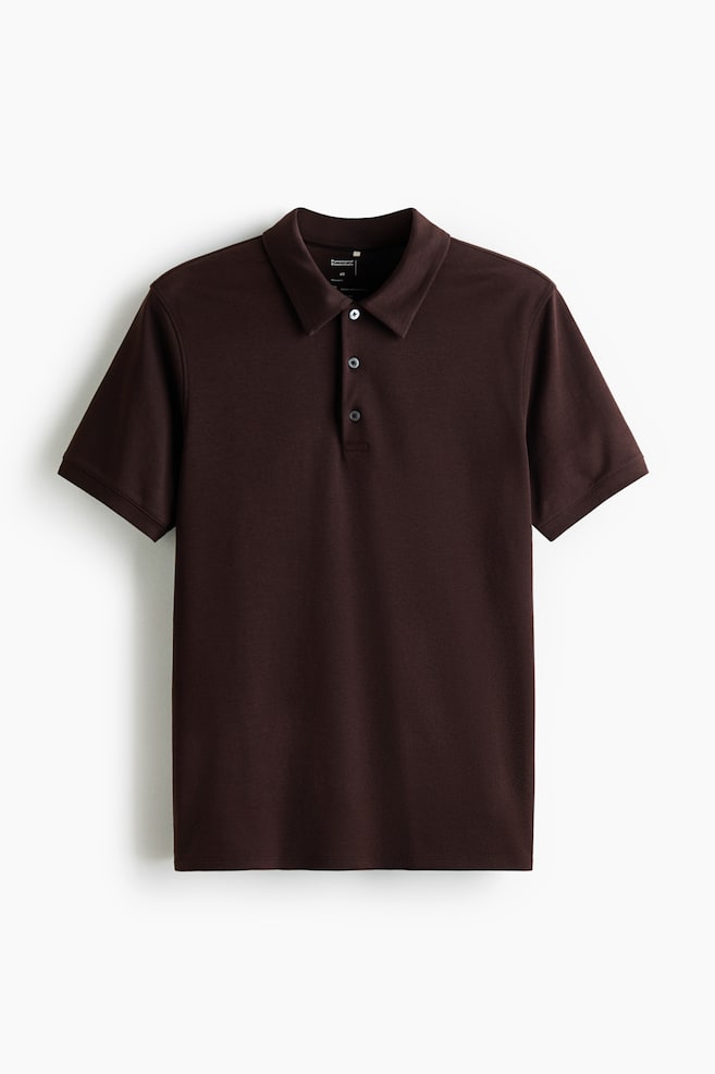 Cooling Regular-Fit Polo shirt - Dark brown/Black/White/Beige - 1