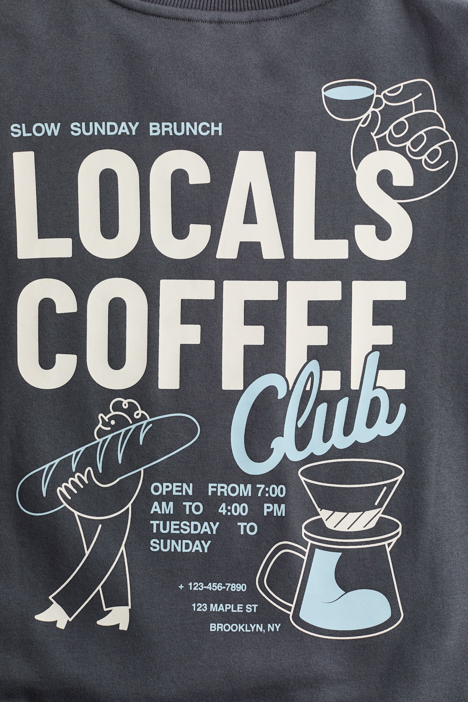 Text-motif sweatshirt - Dark grey/Brunch/Orange/Paris/Light grey marl/NYC/Light turquoise/Art Collective/Light grey/Athletics/Cream/Le Club/Rust red/Paris/Olive green/Ce Soir - 3